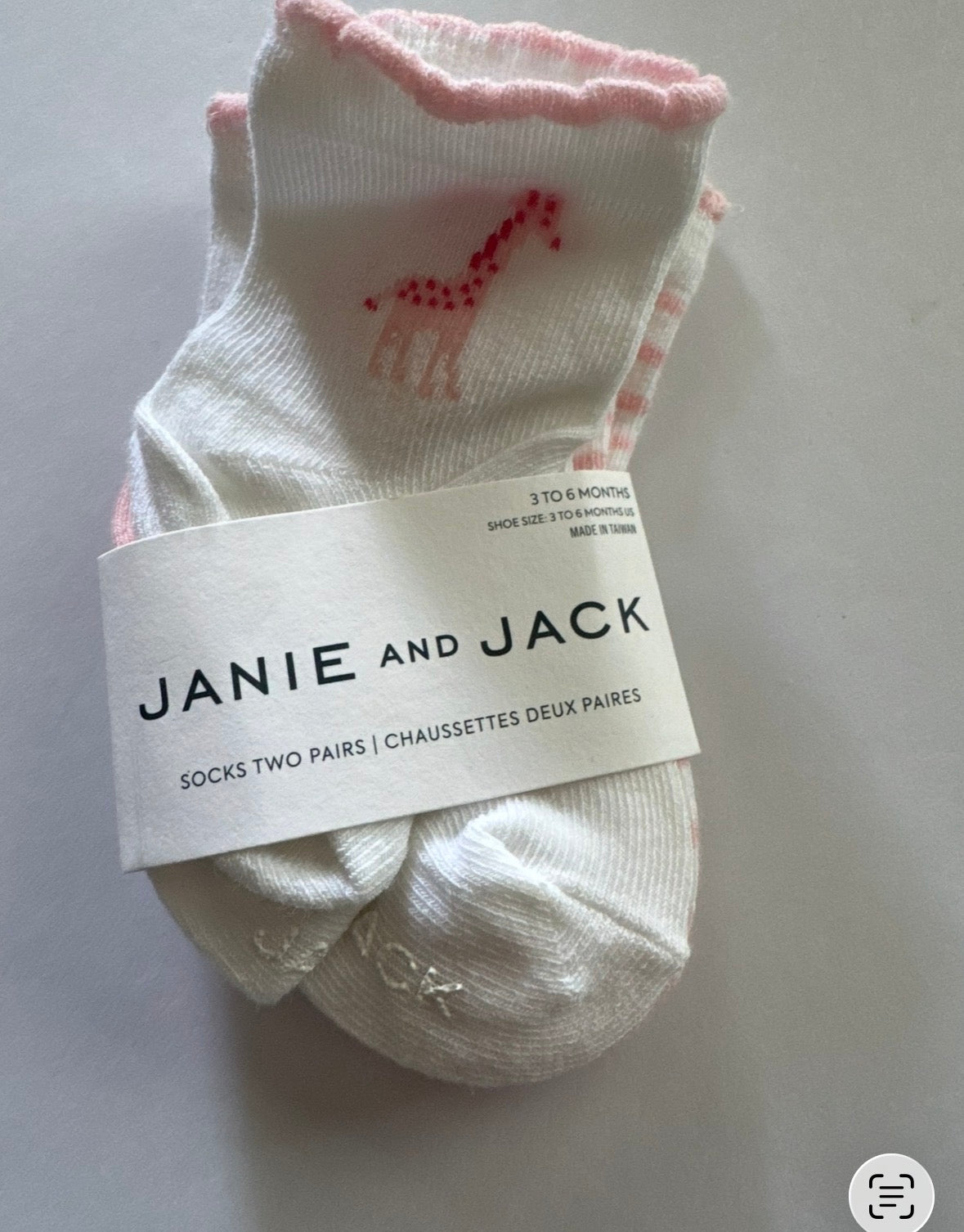 # 92 girls 3-6 month janie and jack sock set. Nwt