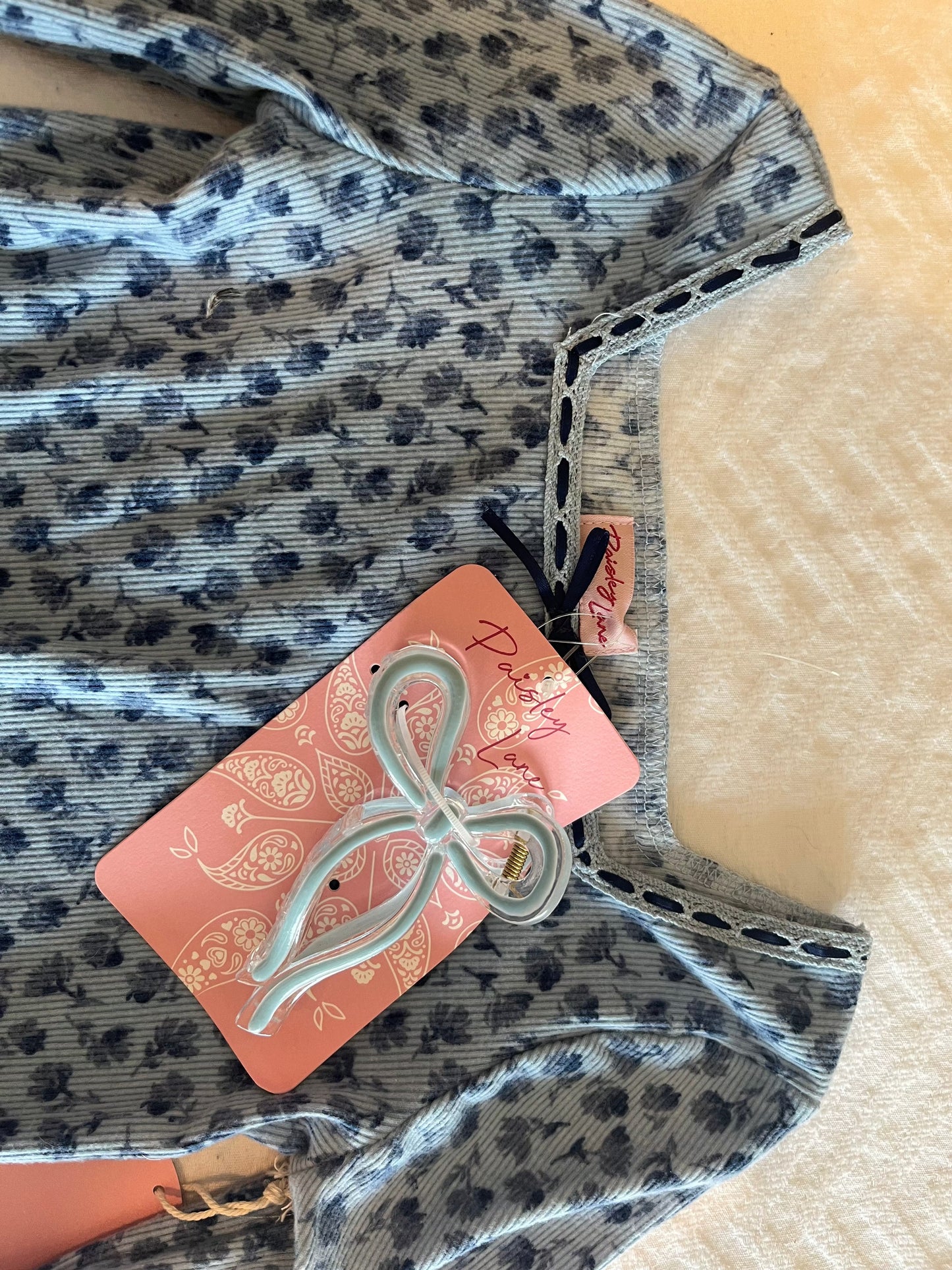 #109 NWT Paisley Love Blue dress- Girls size 6