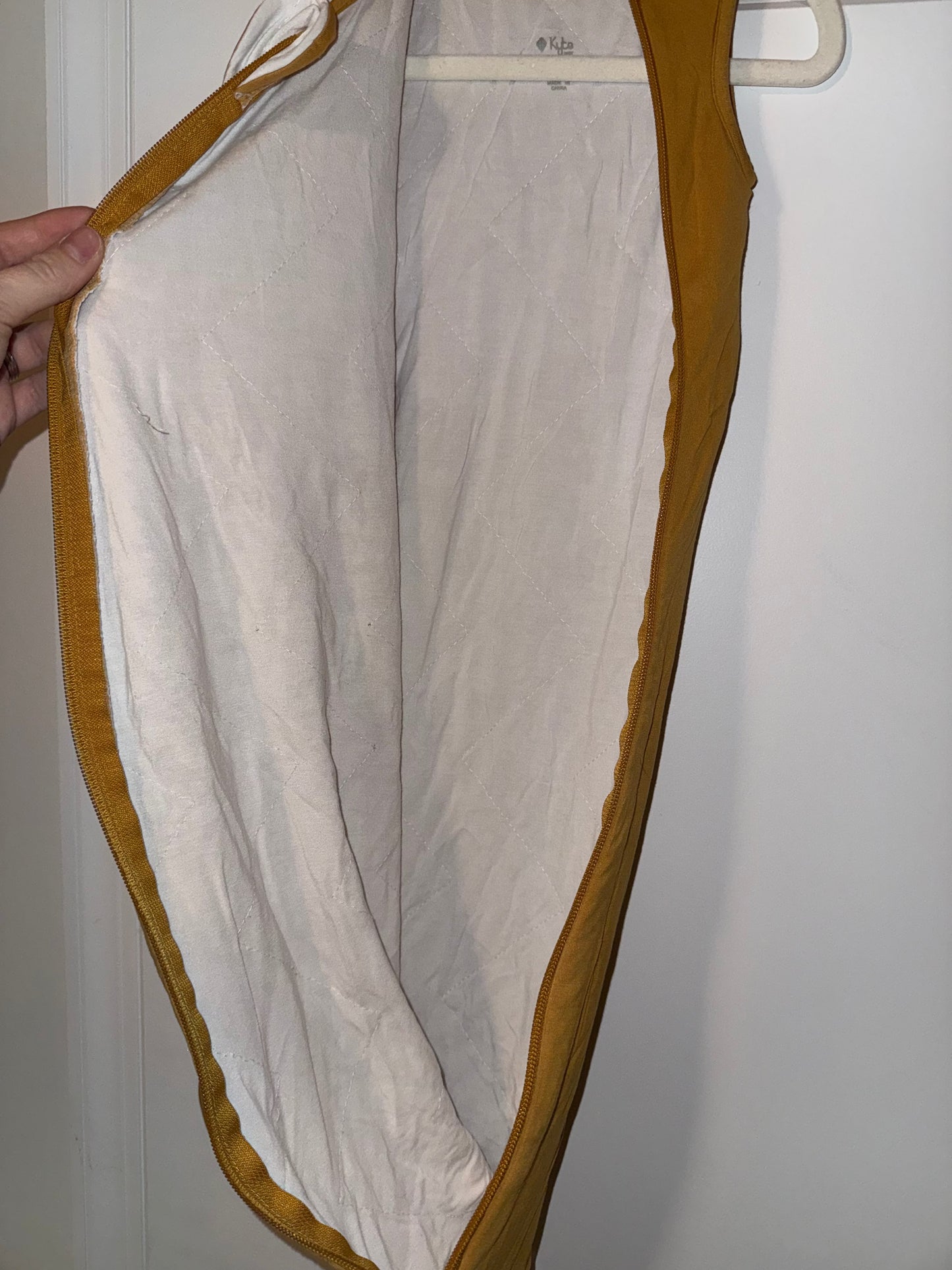#106: Small 1.0 tog Kyte Mustard Bamboo Sleep Sack VGUC