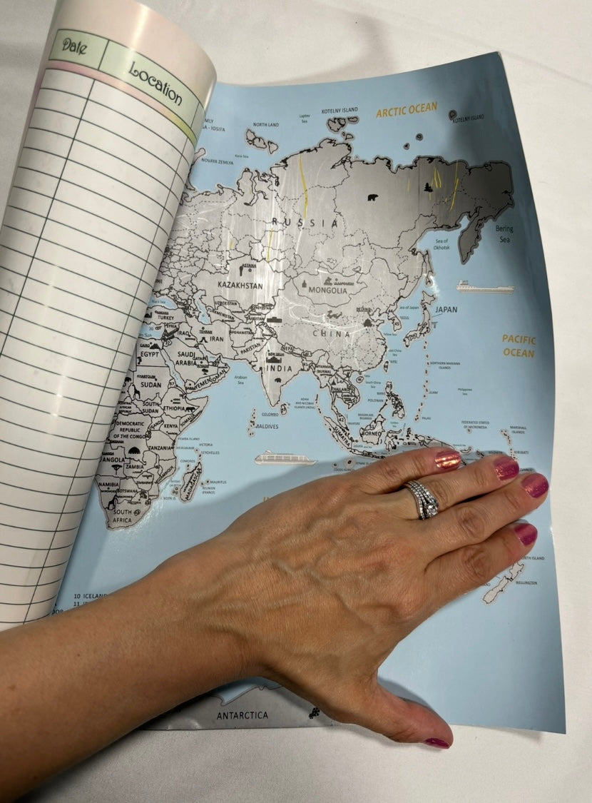 #150 NEW world travel scratch off map