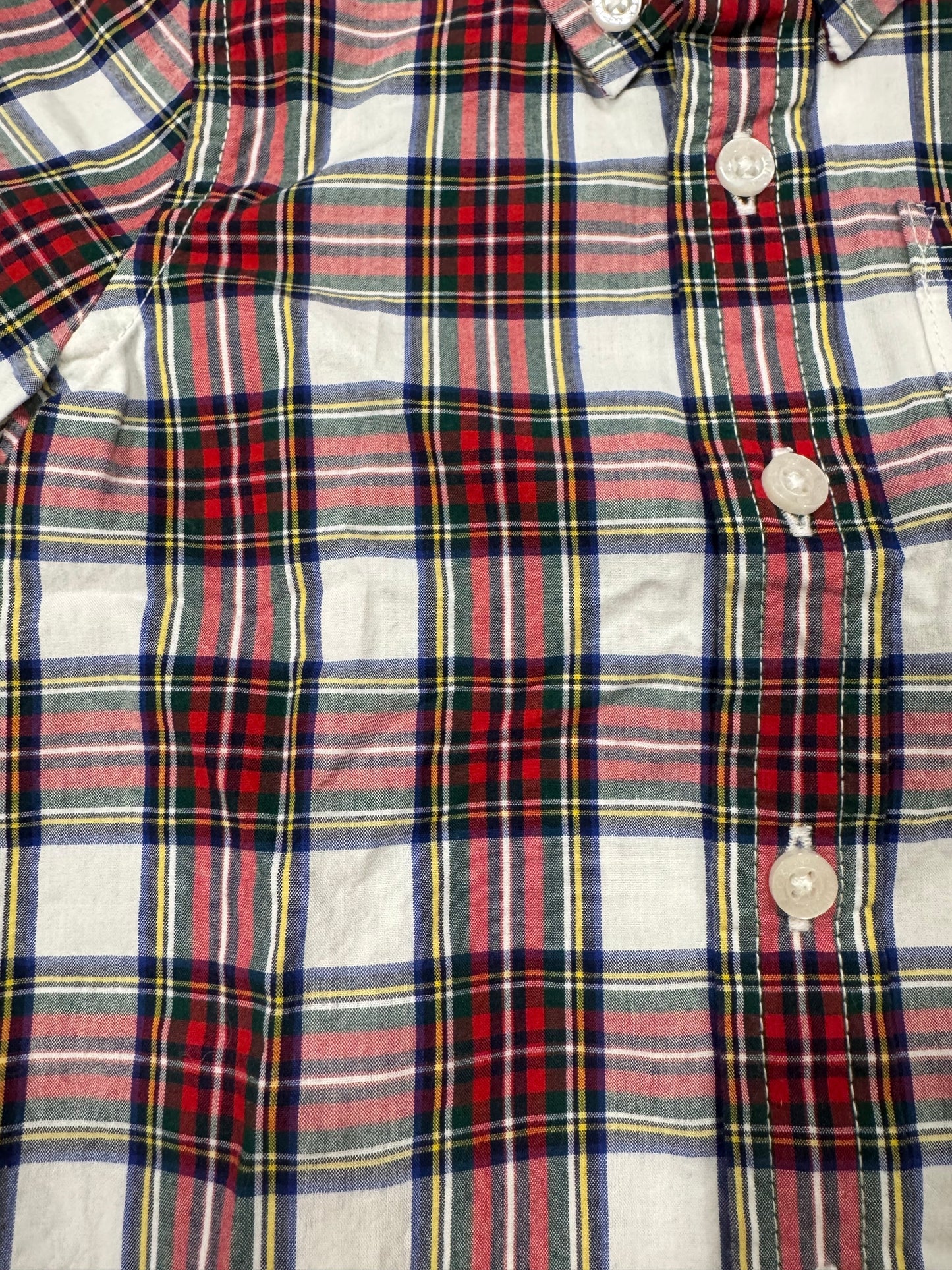 #38 Janie and Jack 12-18 Months Boys Plaid Button Down Shirt