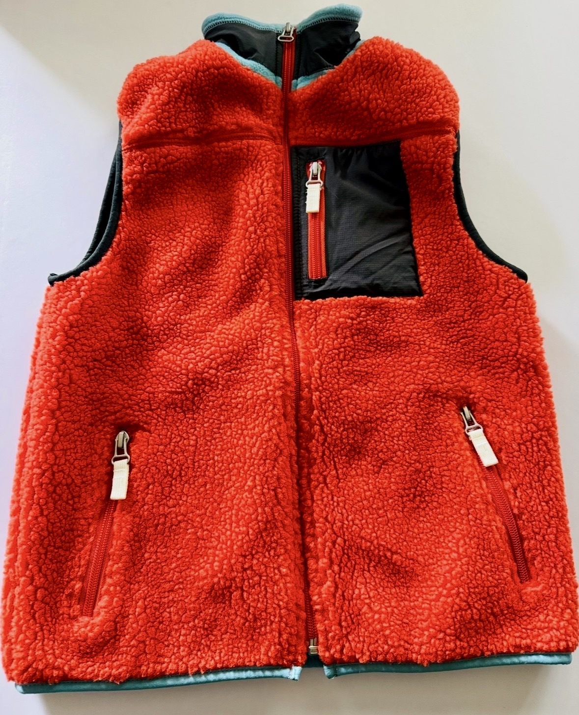 REDUCED #92 boys 8 medium GAP red fleece zip up winter vest
