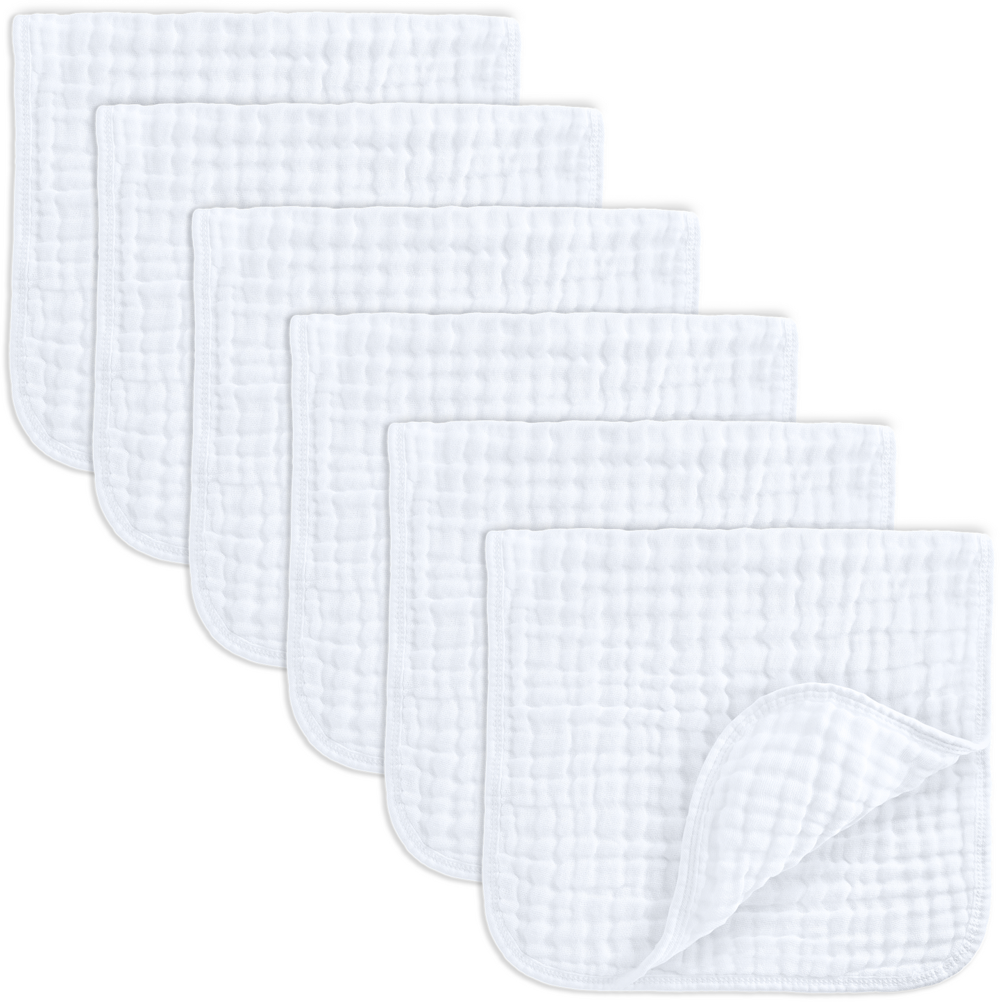 Seller 189 Comfy Cubs 6 Muslin Burp Cloths NEW