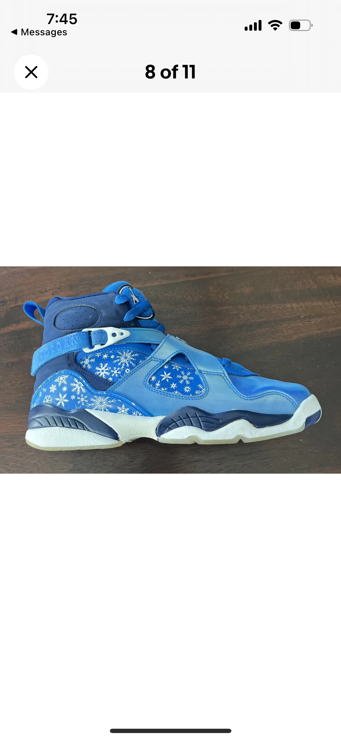 #133 Nike Air Jordan 8 Retro Blizzard Sz 6.5Y (Big Kids)