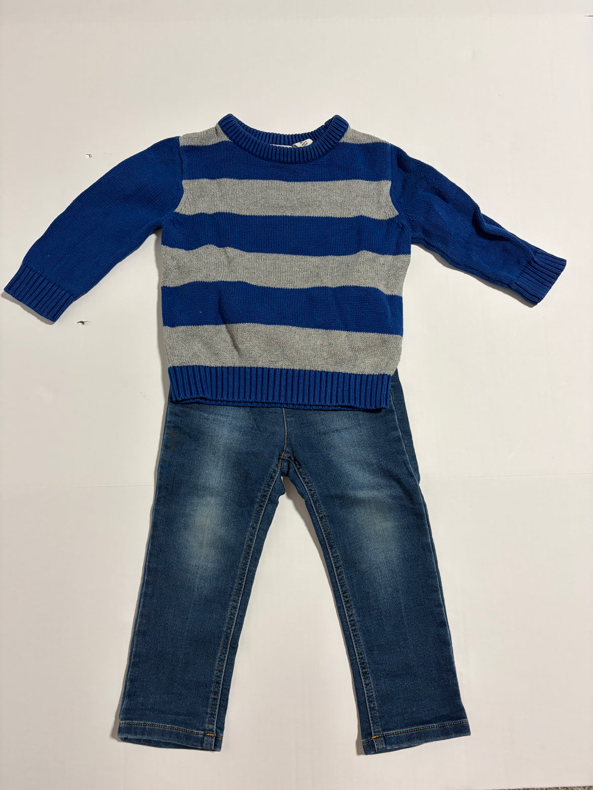 #27 Boys 24m Children's Place sweater + Cat and Jack jeans
