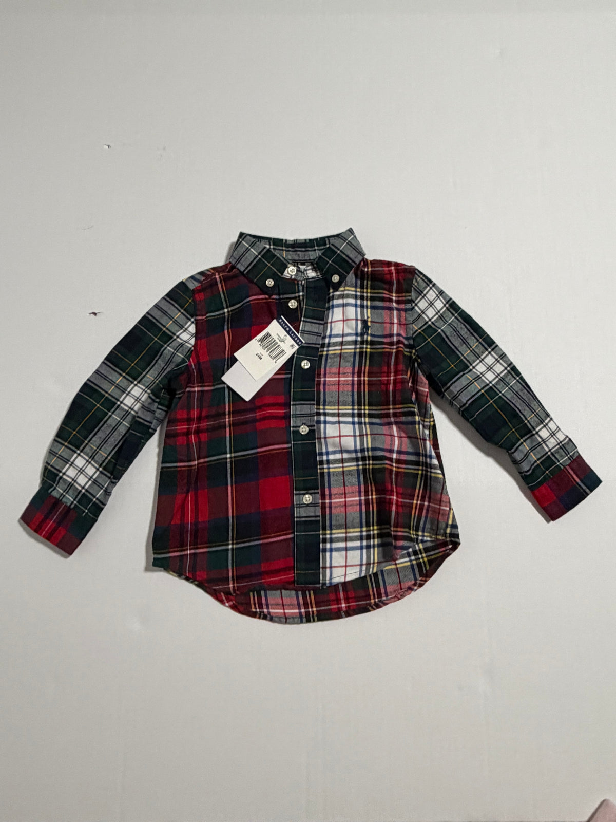 #27 Boys 24m Polo Ralph Lauren holiday button down NWT