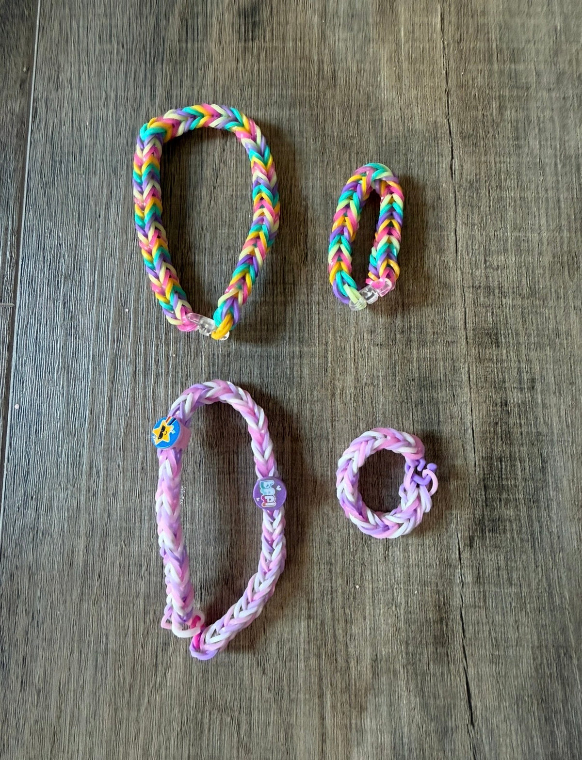 Seller 183- Rainbow loom bracelet and ring bundles