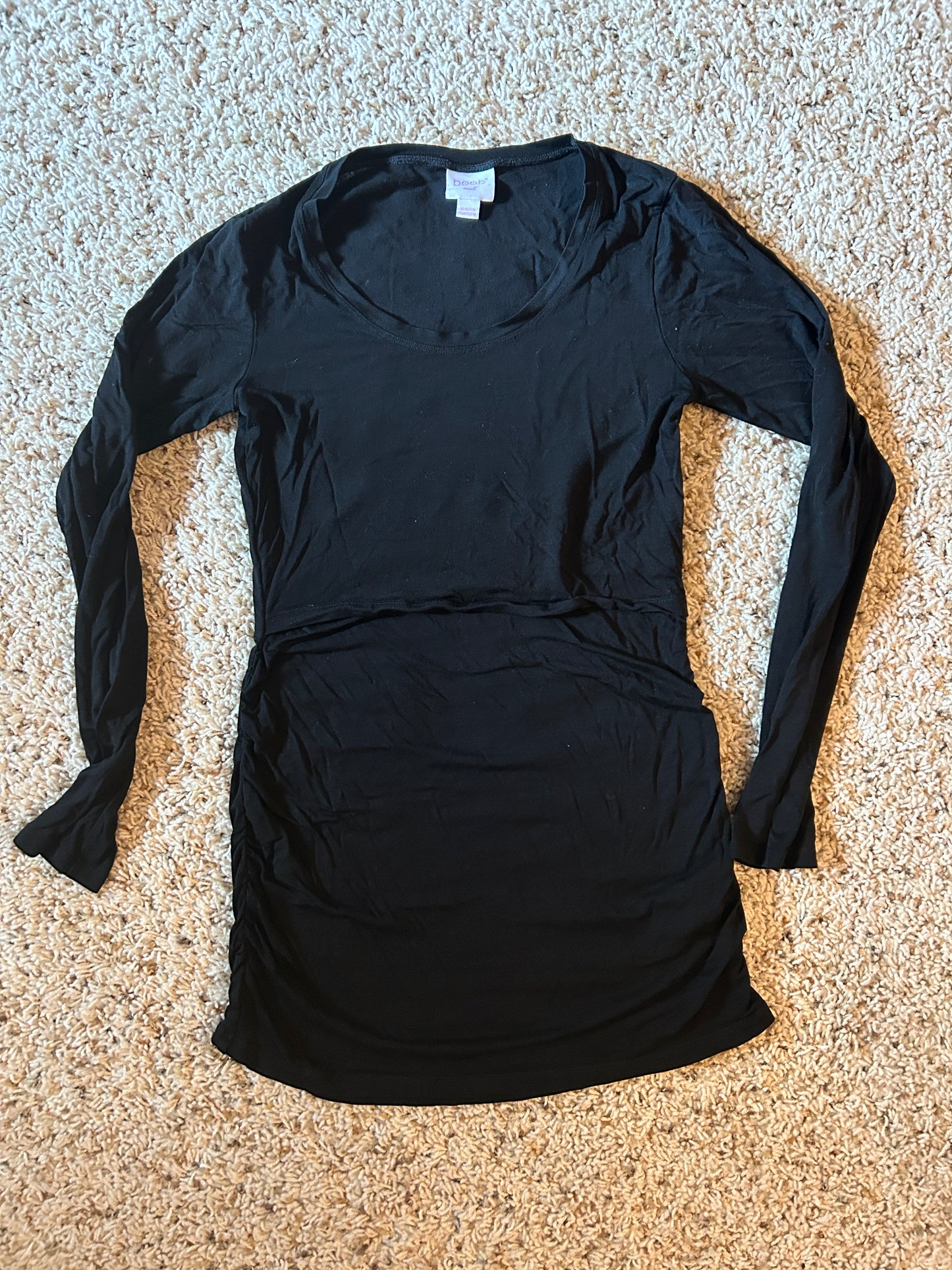 Seller #5 - Nursing Shirt Long Sleeved Black - Size Small