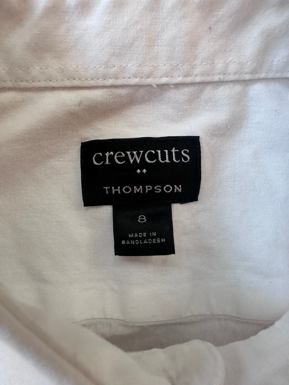 #104 Crewcuts boy size 8 white button down