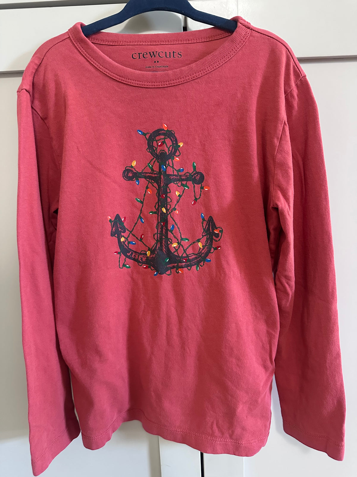 #104 Crewcuts size S, 6/7 Christmas holiday longsleeve t
