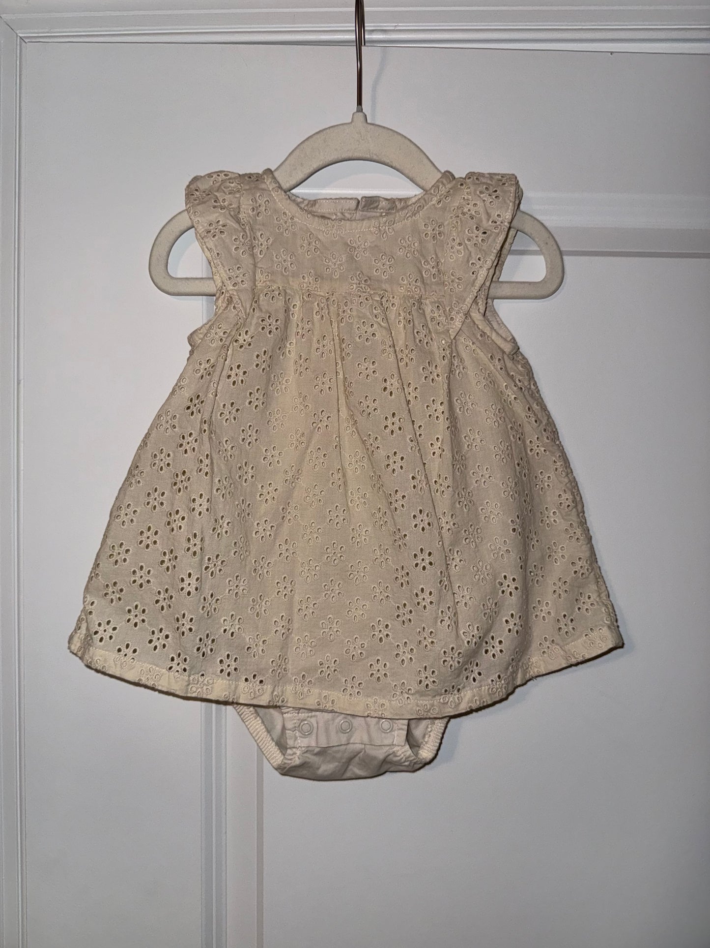 #106: 12m Carters Cream Dress *REDUCED*