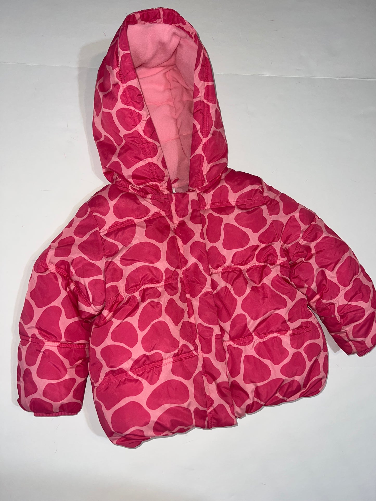 #78 girls 2T-3T Gymboree pink spotted winter coat