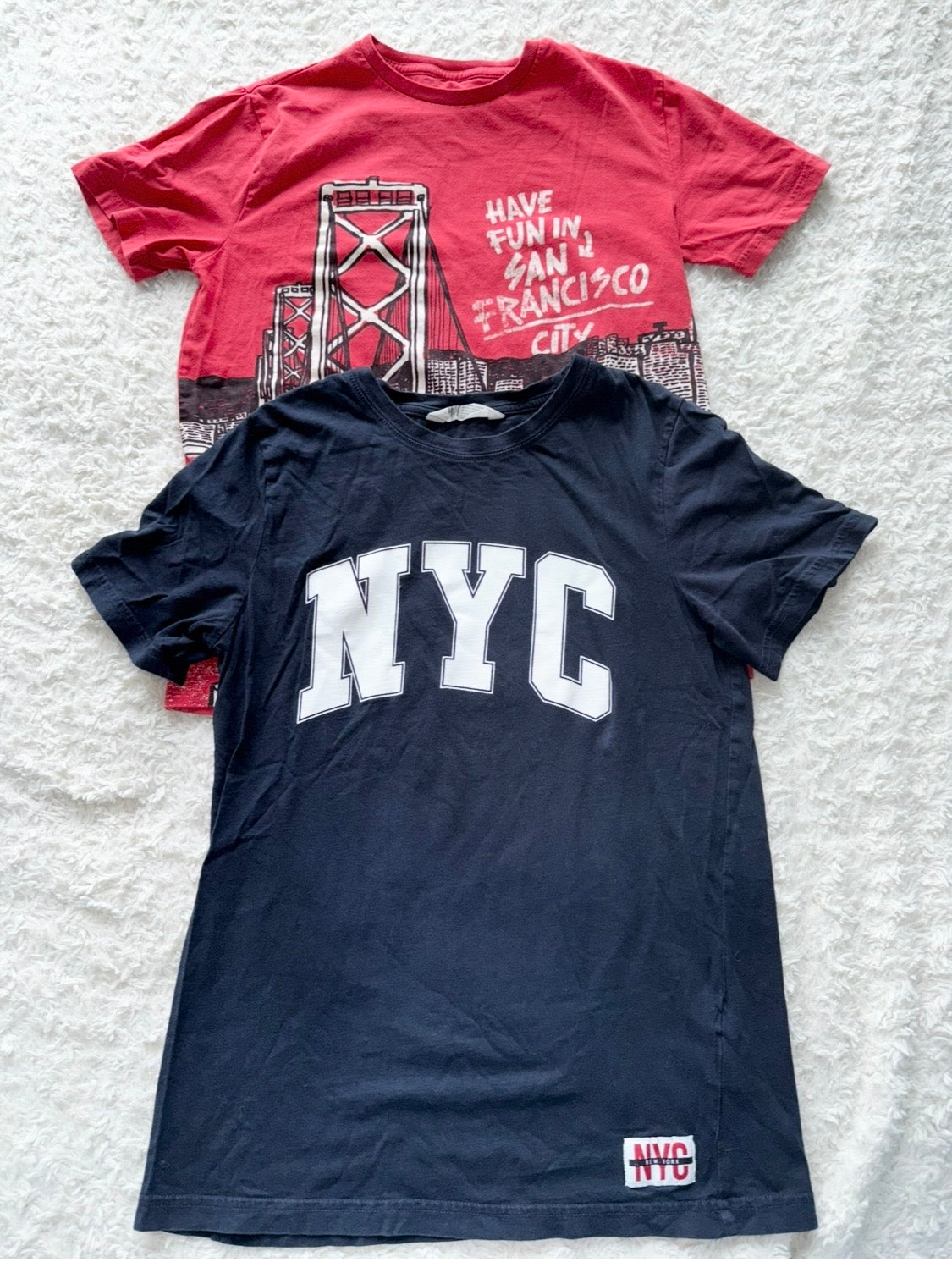 Seller 1A - H&M Boy’s Graphic Tee Bundle - Size 12-14 - VGUC - Tag missing from one shirt