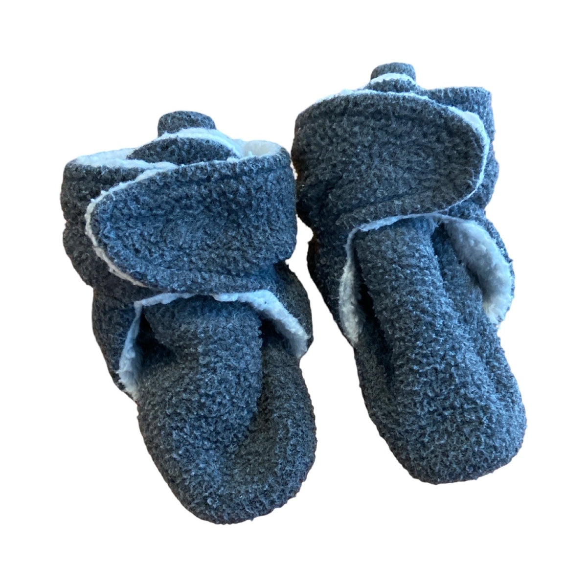 #33 Hudson Baby Gray Fleece Lined Baby Booties 6-12 Months