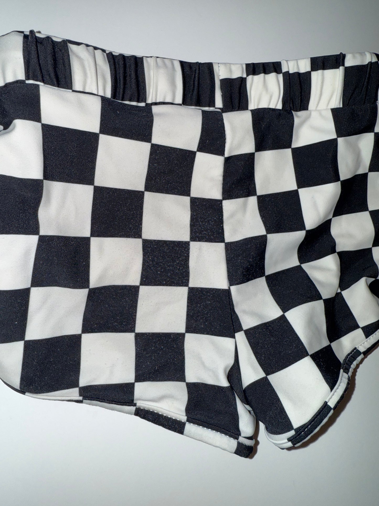#106: 2-3T (Fits 2T) Dream Big Little Co Checkered Swim Shorts