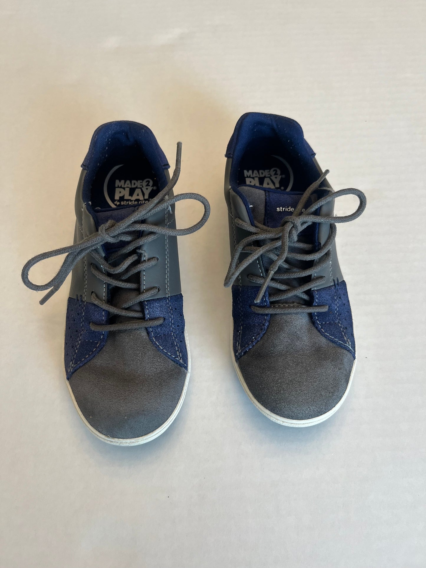 Seller 148 VGUC boys Stride Rite navy/gray Washable shoes. Size 13. REDUCED