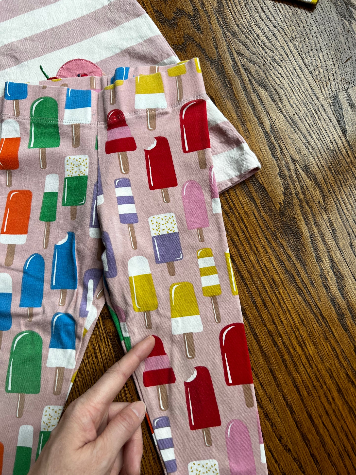 Seller #115 - Boden Girls 2-3Y Ice Cream Tunic with Pink/Multicolor Ice Cream Leggings, VGUC