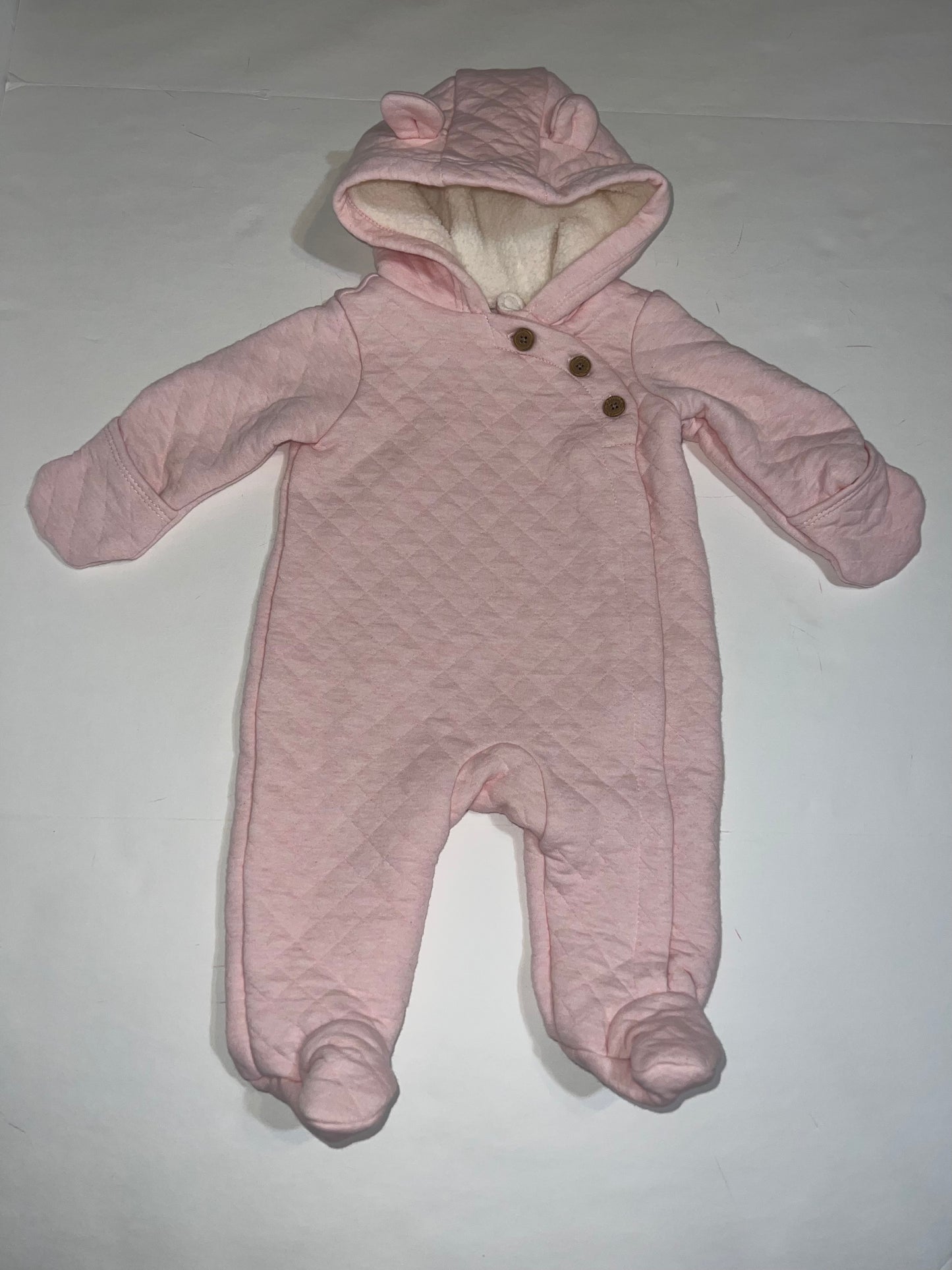 #78 girls 3 months carters pink winter suit