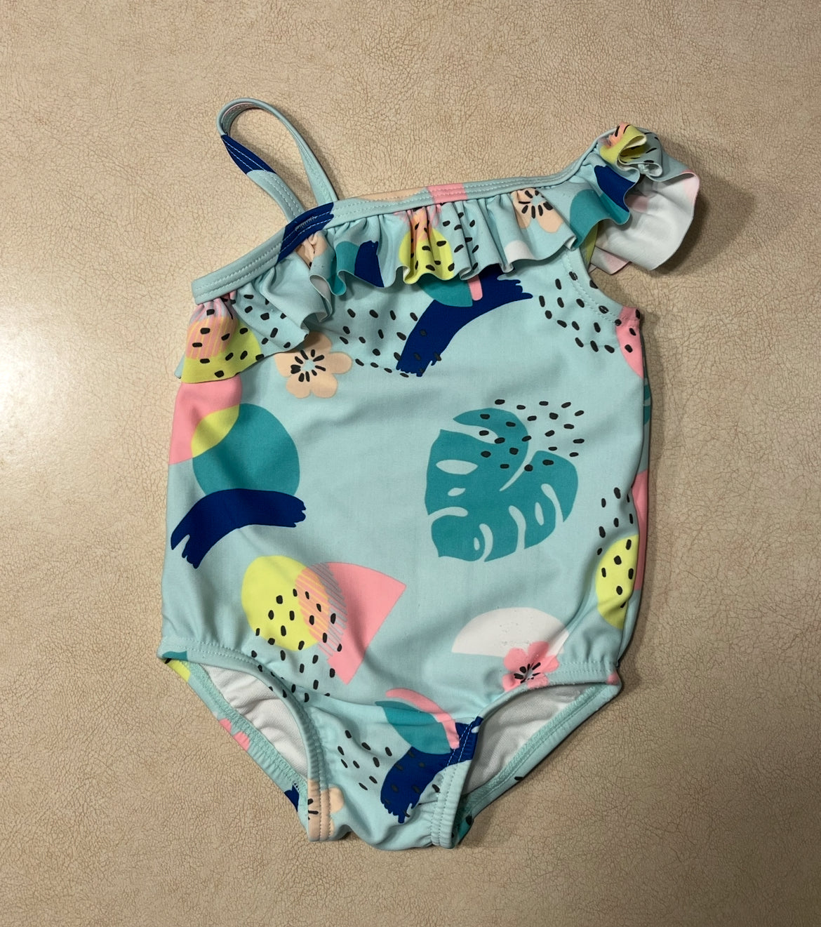 #143 Carter's Tropical swimsuit Girls 9m - REDUCED
