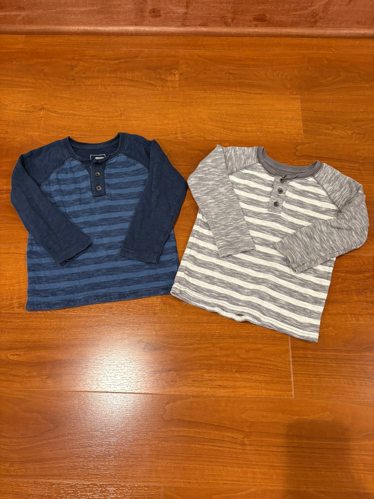 Boys Size 4 Sonoma Long Sleeve Shirt Bundle Blue and Grey