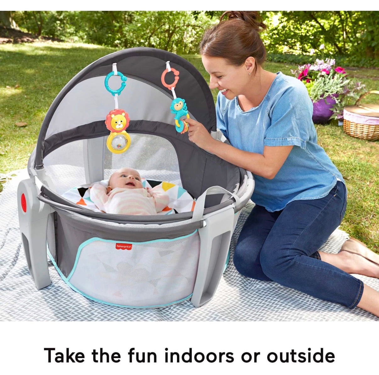 Fisher-Price Portable Bassinet On-The-Go Baby Dome
