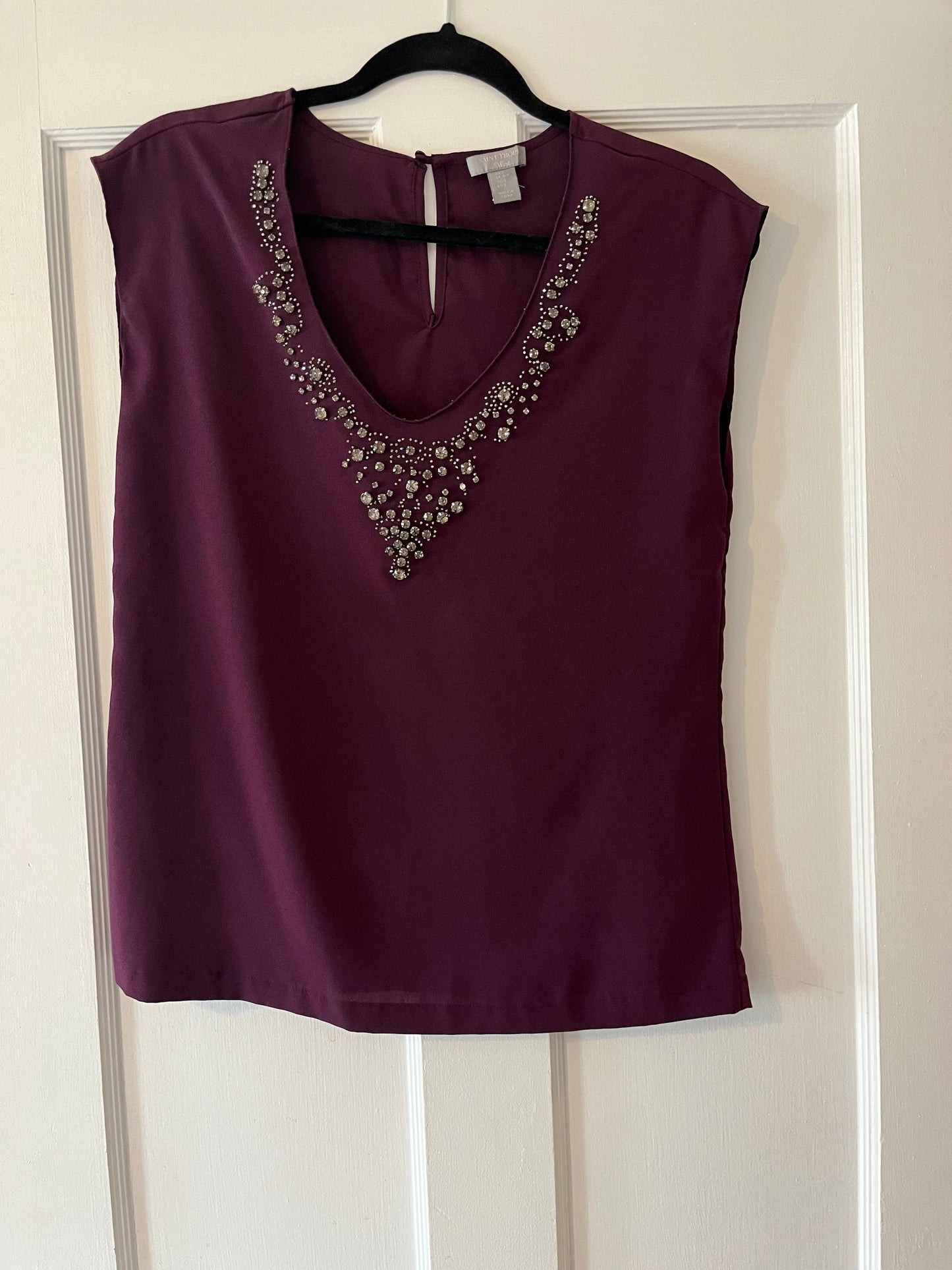 #109 Saint Trops West Purple shirt- Size small