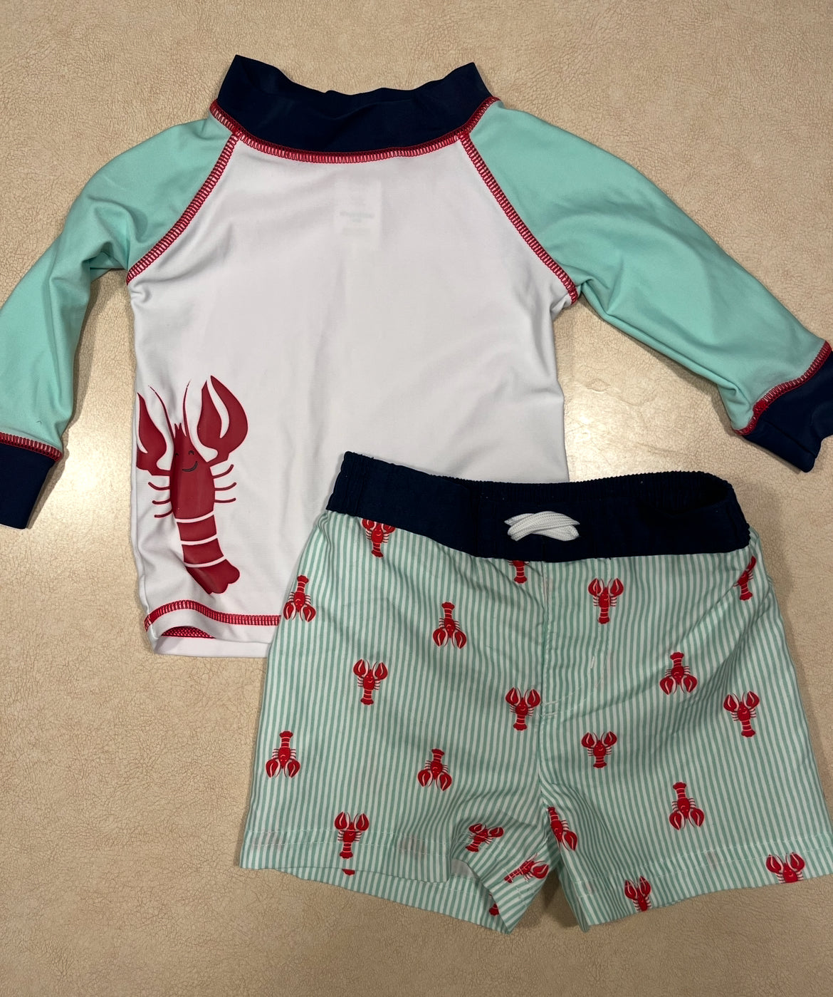 #143 Target Lobster Swim Set Boys 6-9m - REDUCED