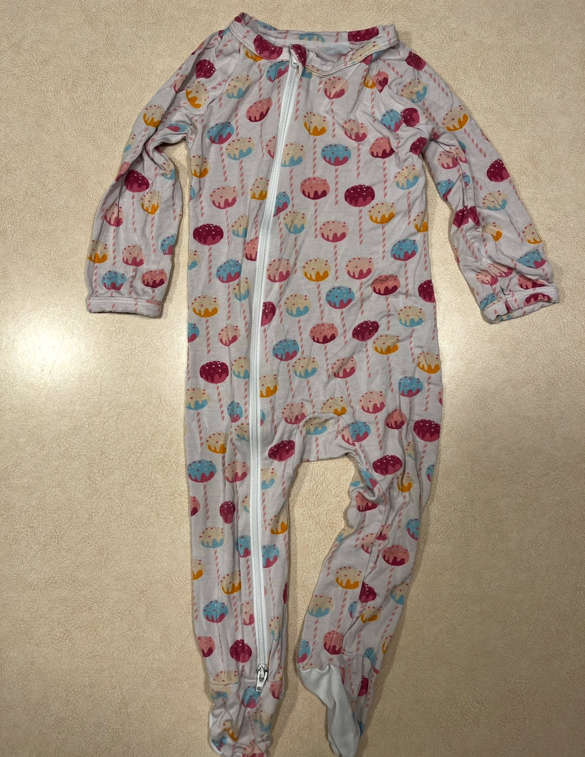 #143 Bestaroo Cake Pop Bamboo Pajamas Girls 6-9m - REDUCED