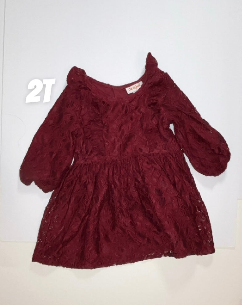 205 2t C&J maroon Dress