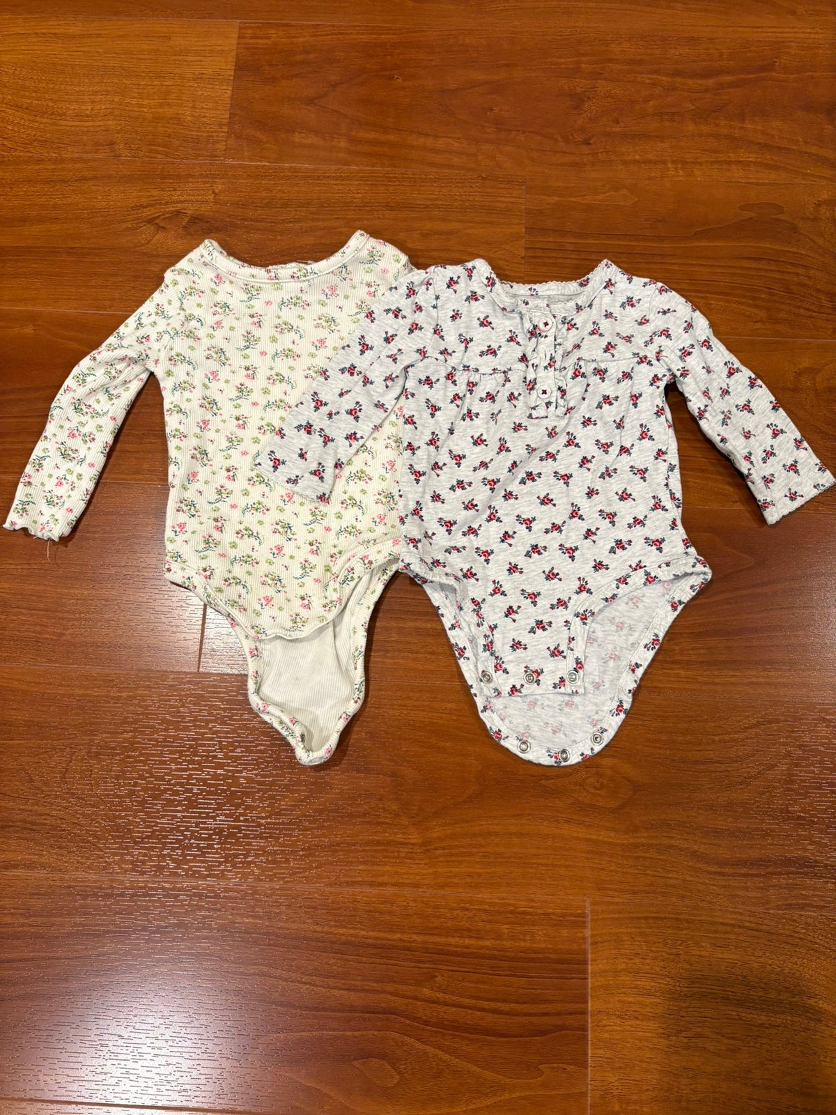Girls 6 Months Floral Long Sleeve Onesie Bundle