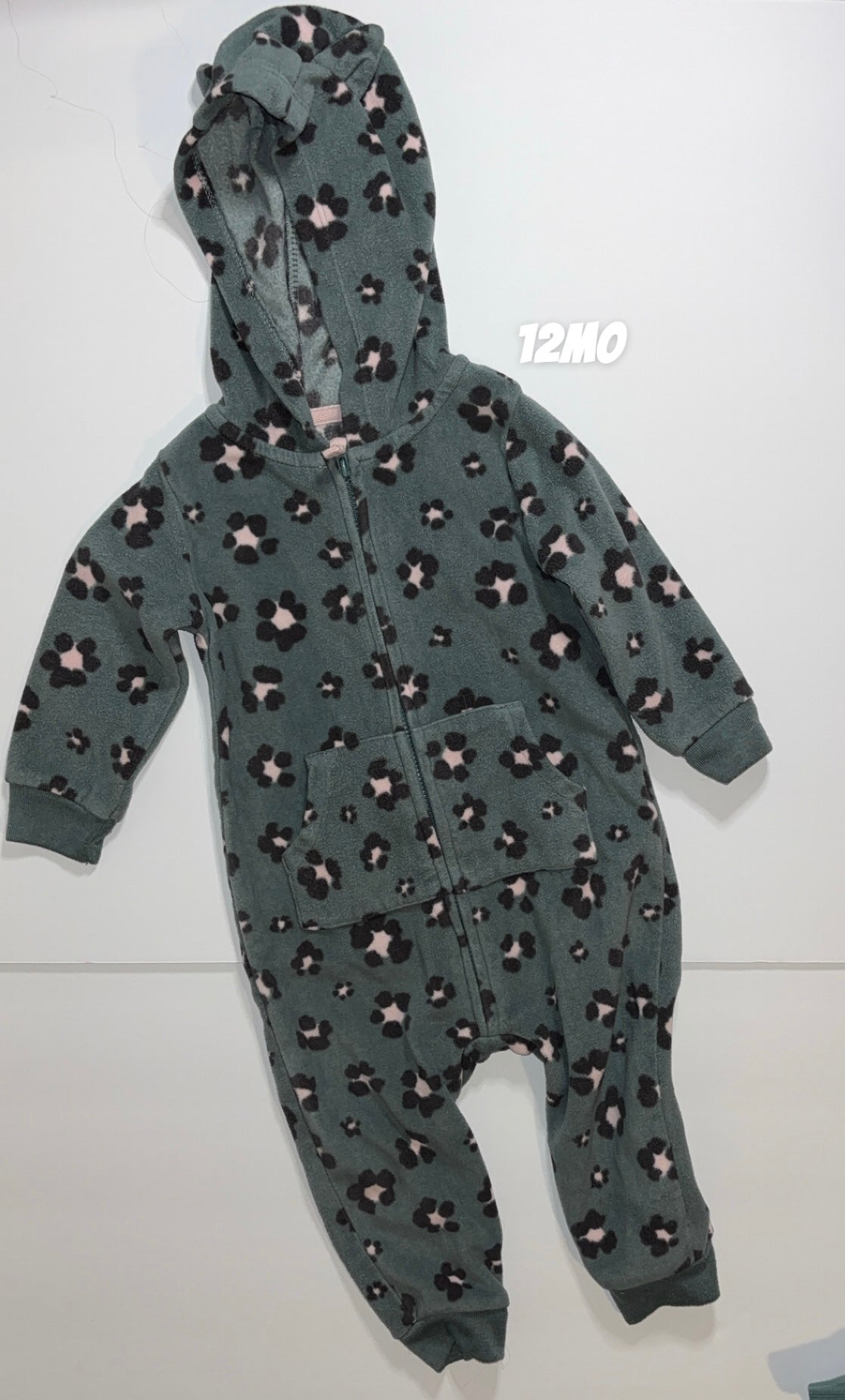 205 Carters 12mo Fleece jumpsuit