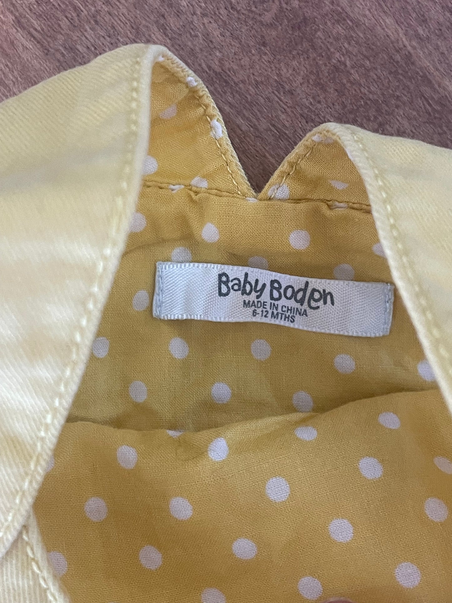 #199 Girls Baby Boden Easter bunny dress size 6-12 months