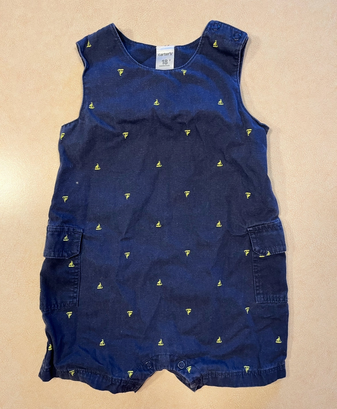 #143 Carter's Sailboat Romper Boys 18m - REDUCED
