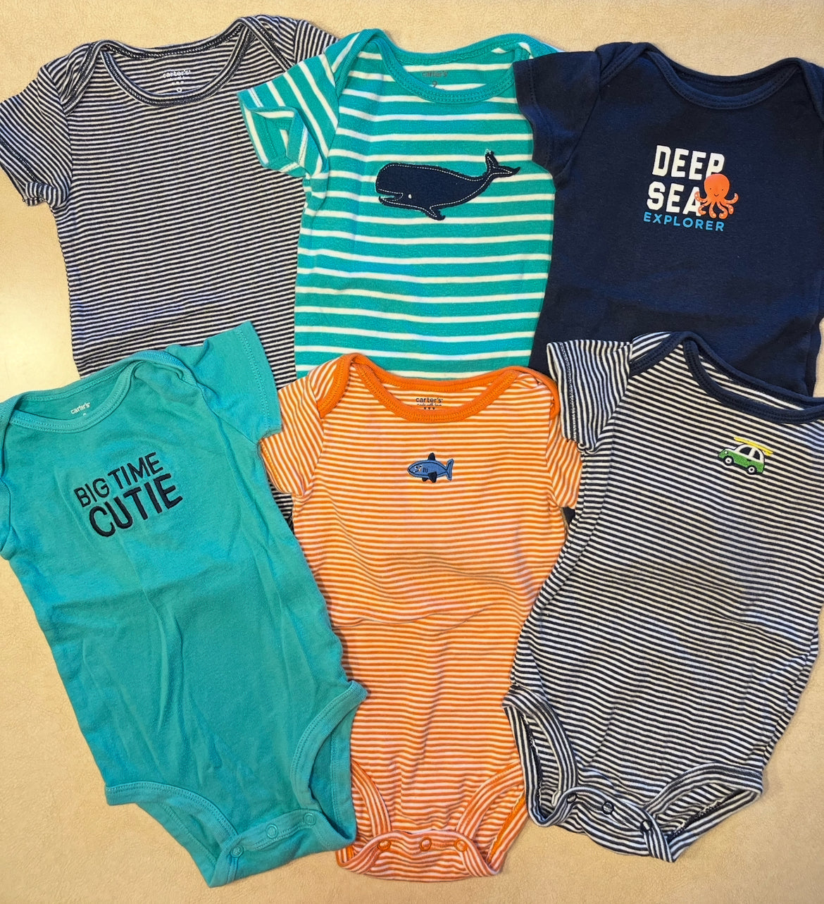 #143 Carter's Onesie Bundle Boys 9m - REDUCED