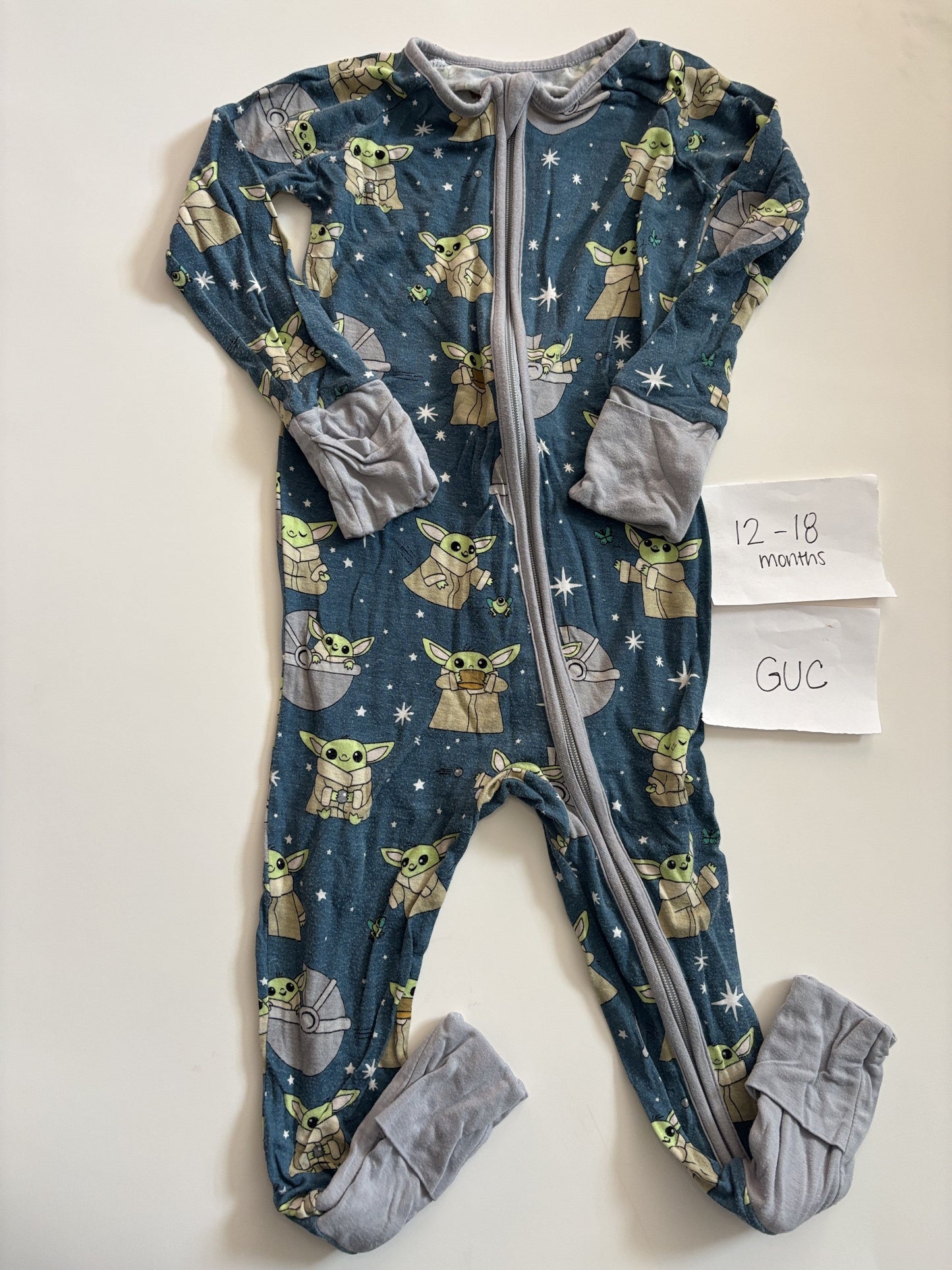 #138 - 12-18 Mo GUC Bamboo (Little Sleepies) Grogu Zippy