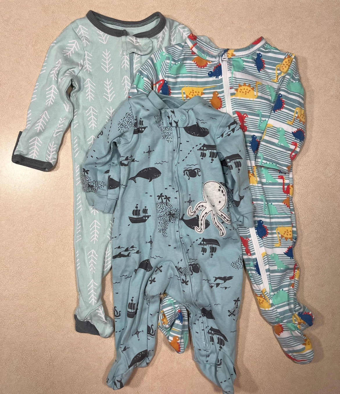 #143 Pajama Bundle Boys 0-3m - REDUCED