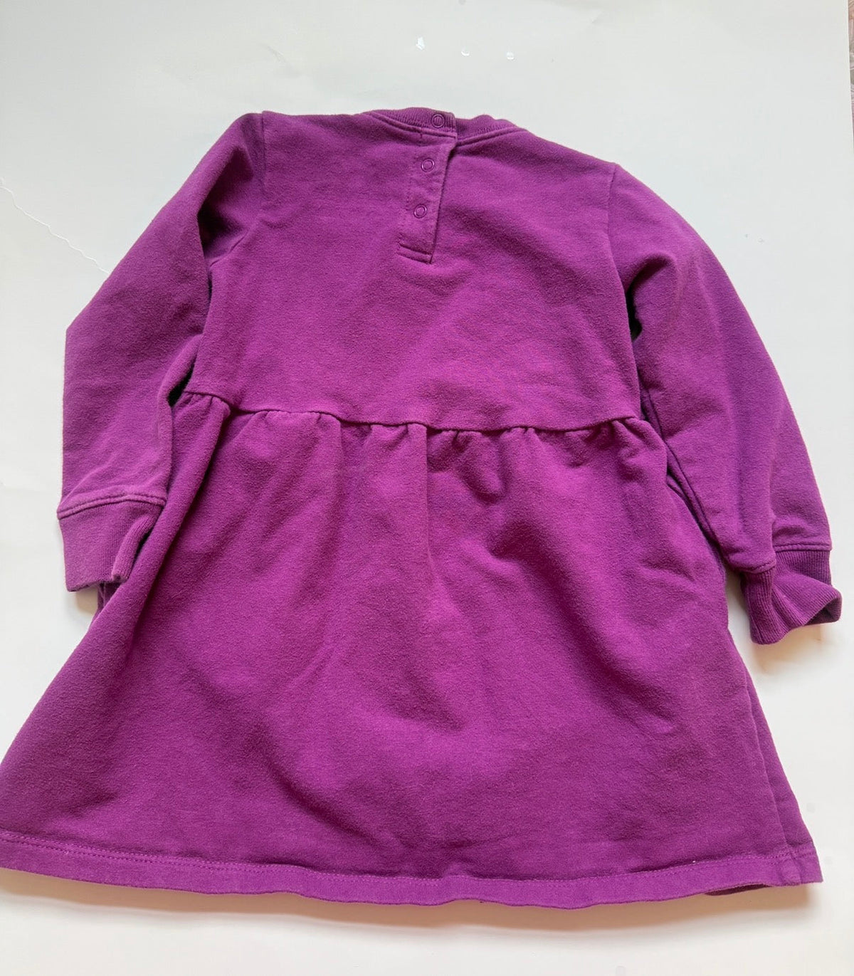 #170 Primary long sleeve purple pocket dress girls 18-24 months
