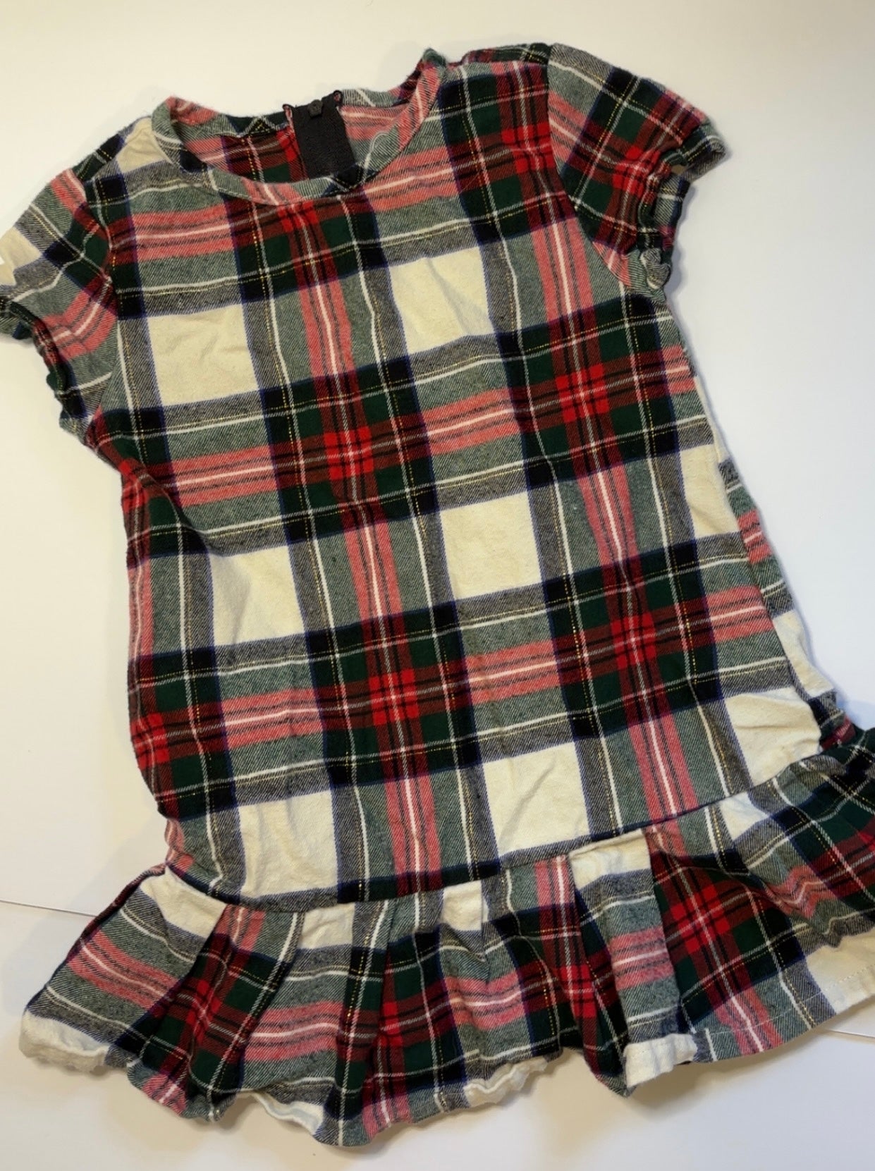 205 4t Holiday Red Plaid Dress