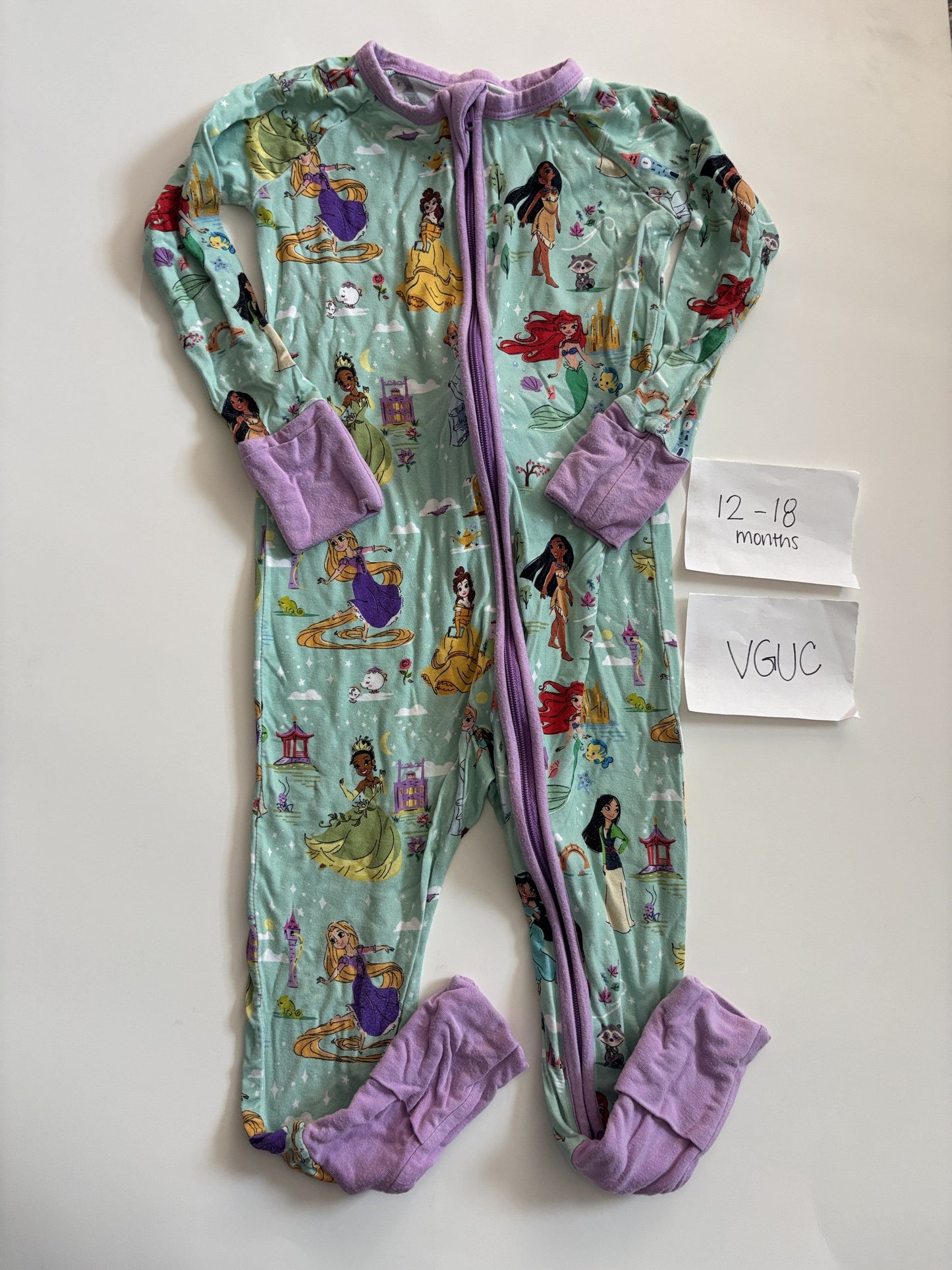 #138 - 12-18 Mo VGUC Bamboo (Little Sleepies) Princess Zippy