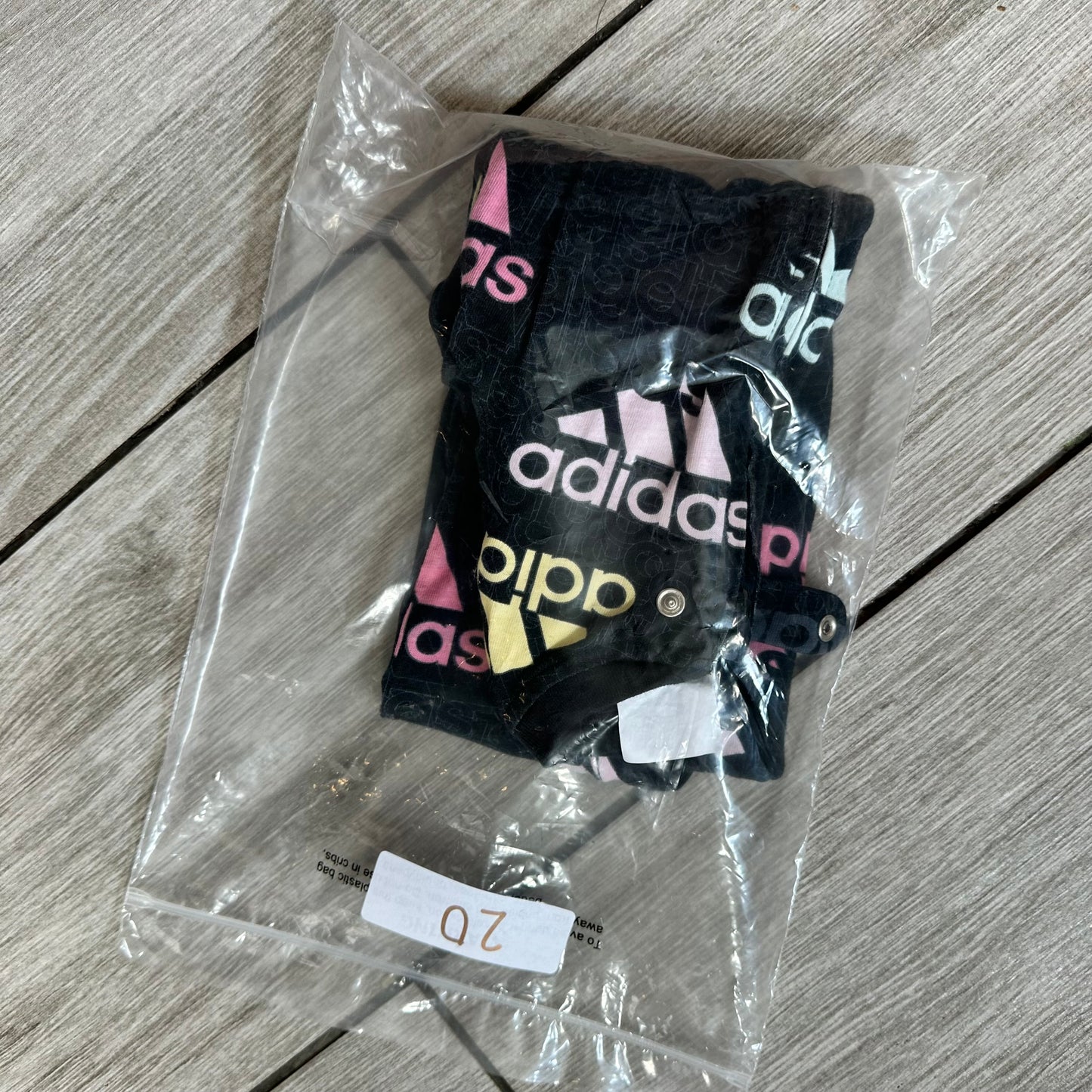 #111 Adidas Footie Pajamas 6 Months