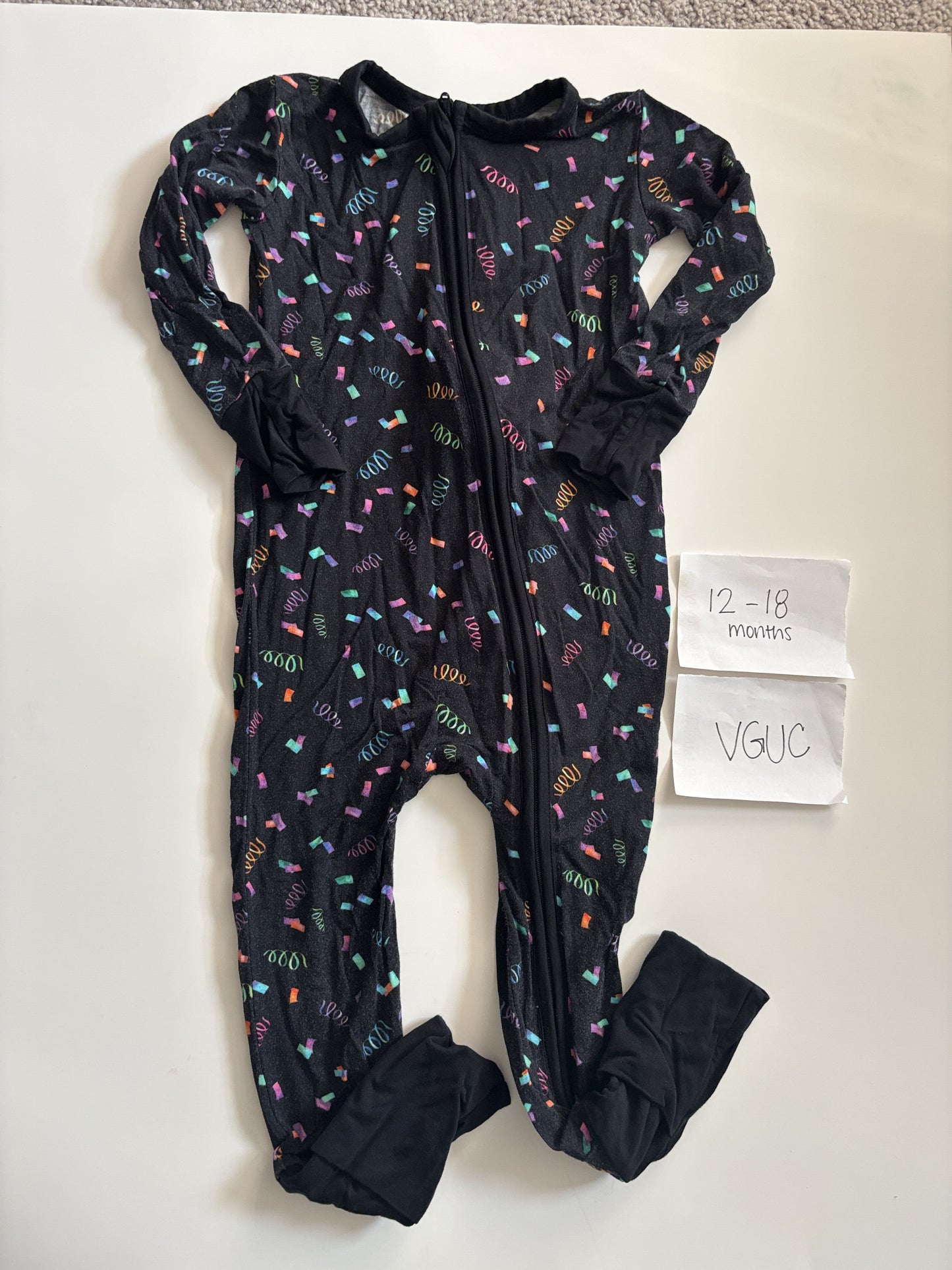 #138 - 12-18 Mo - VGUC Birdie Bean - Confetti Convertible Zippy - PU 45236