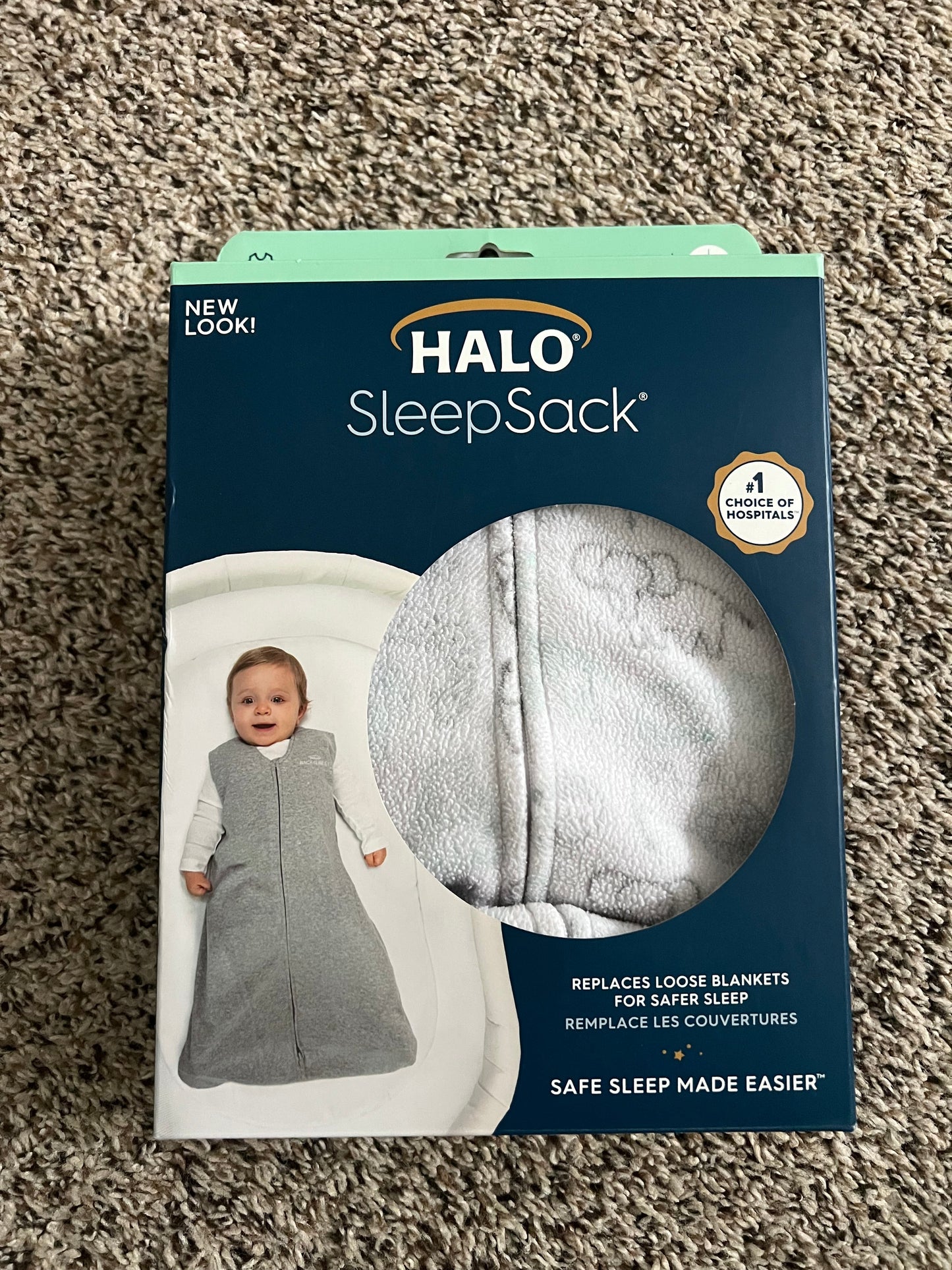 Seller 130 Baby Sleep Halo Sleepsack 6 - 12 months Medium Microfleece gray NIB