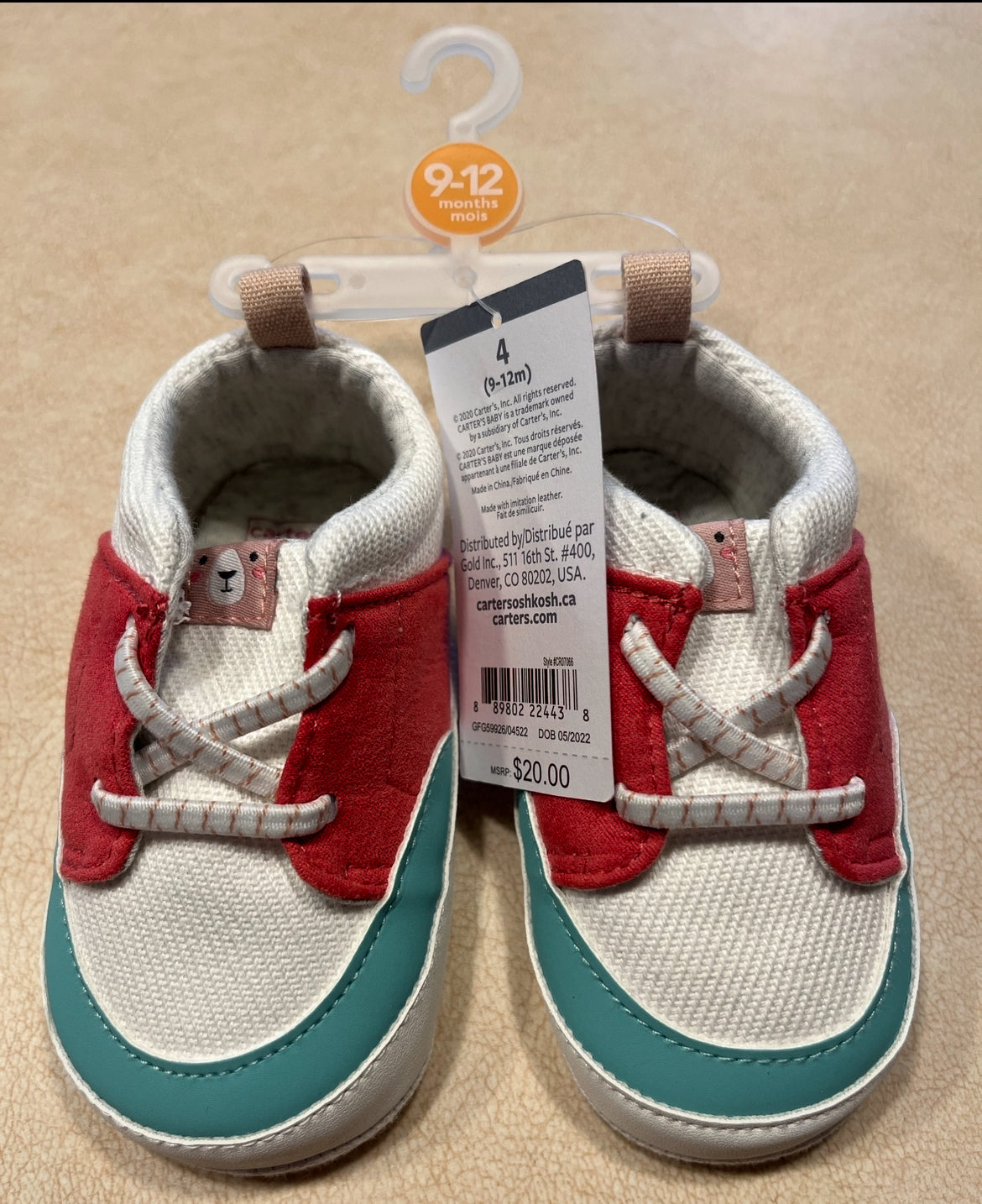 #31 Carter’s Sneakers NWT Girls 9-12m - REDUCED