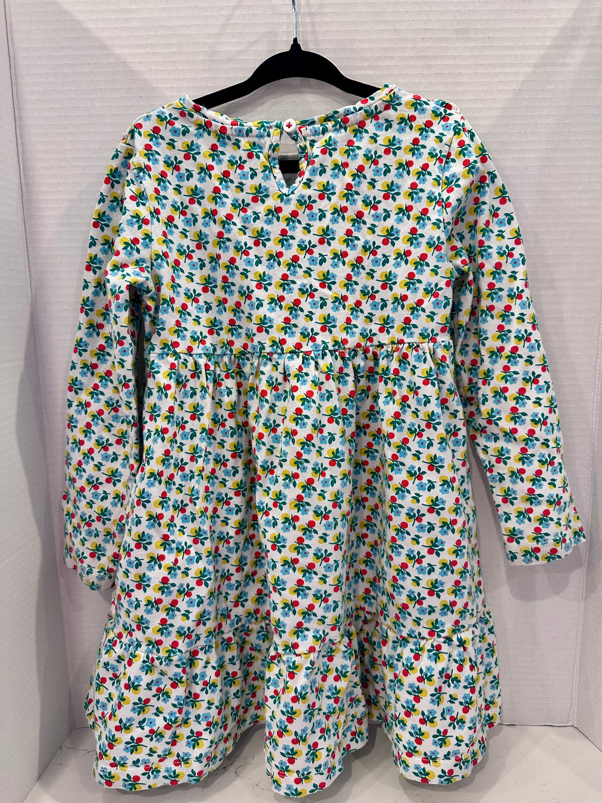 #146 Mini Boden Floral Berry Print Dress Girls 4-5Y