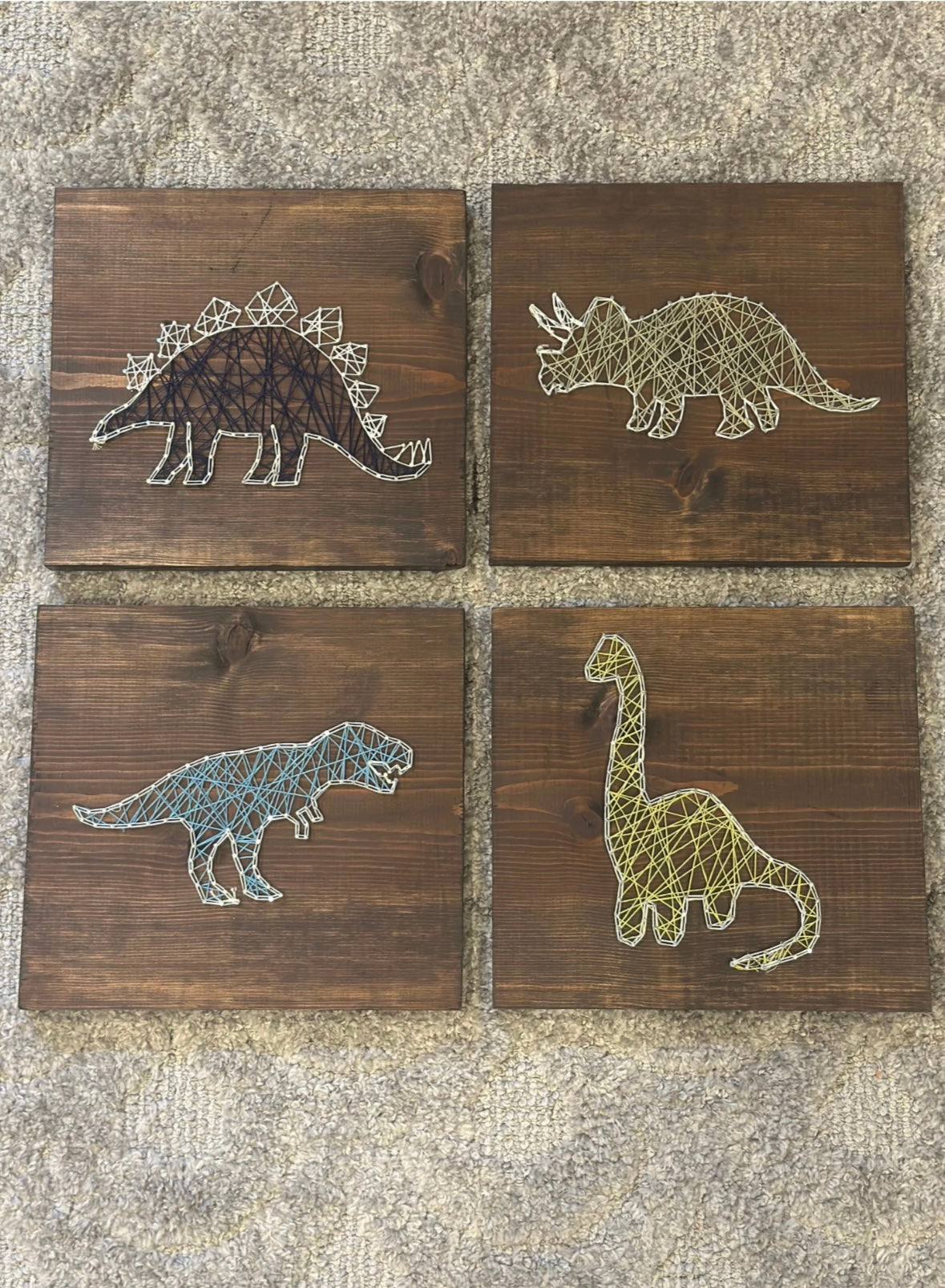 #16 - 4 Pack Dino String Art