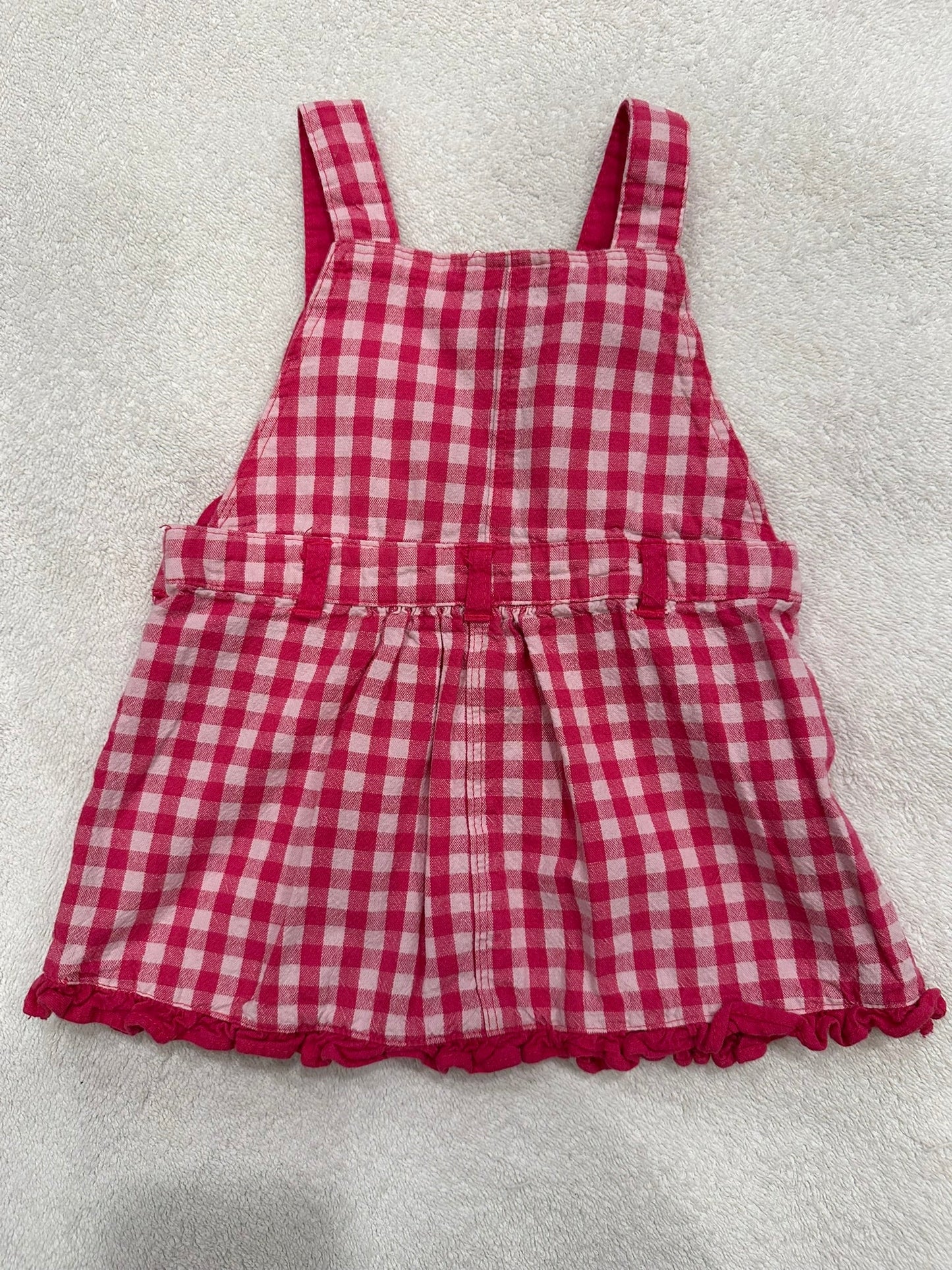 #85 REDUCED Disney Minnie Mouse Pink Gingham Jumper, Infant Girls 18-24m