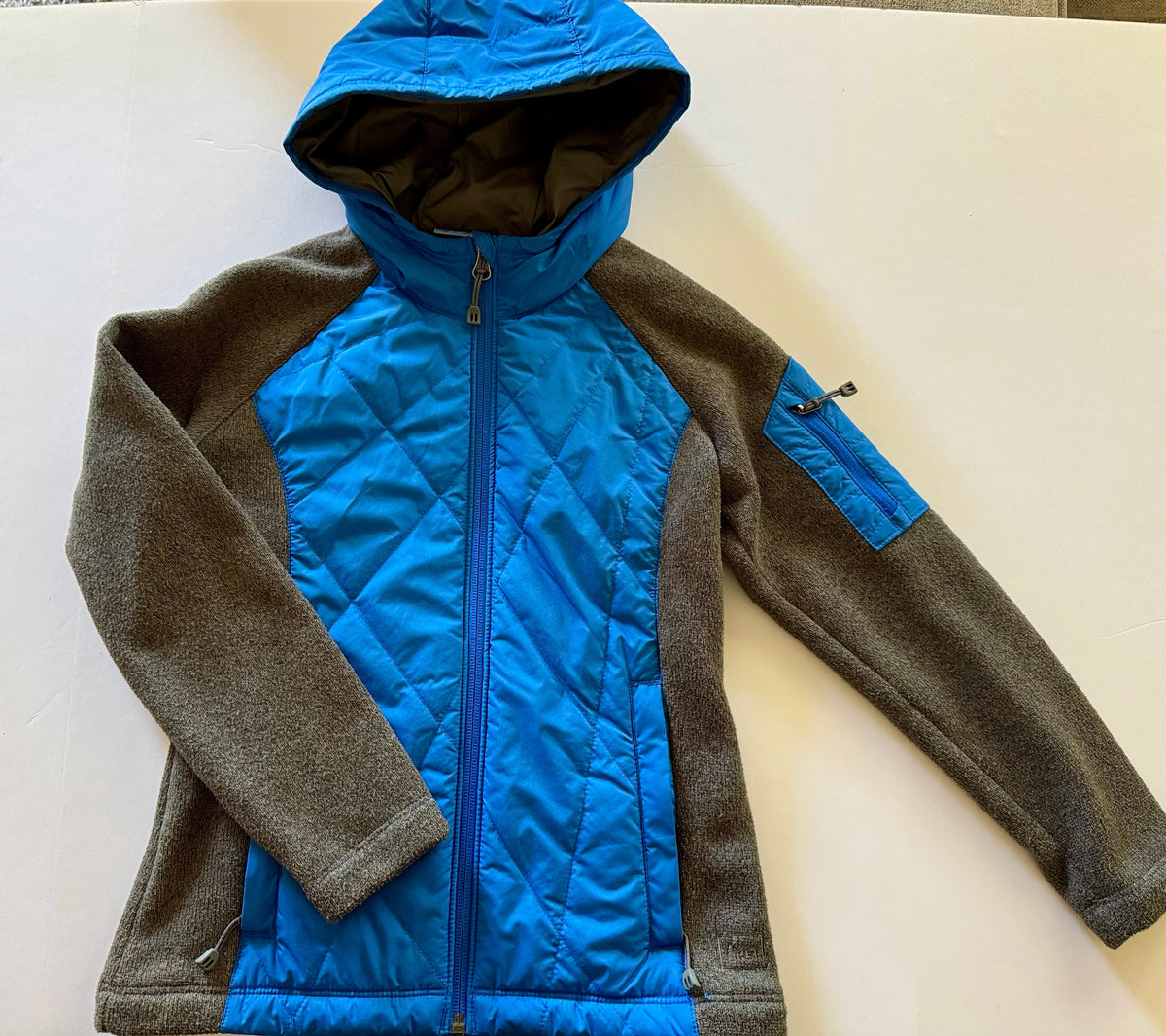 #92 boys 8 REI blue zip up fleece winter jacket
