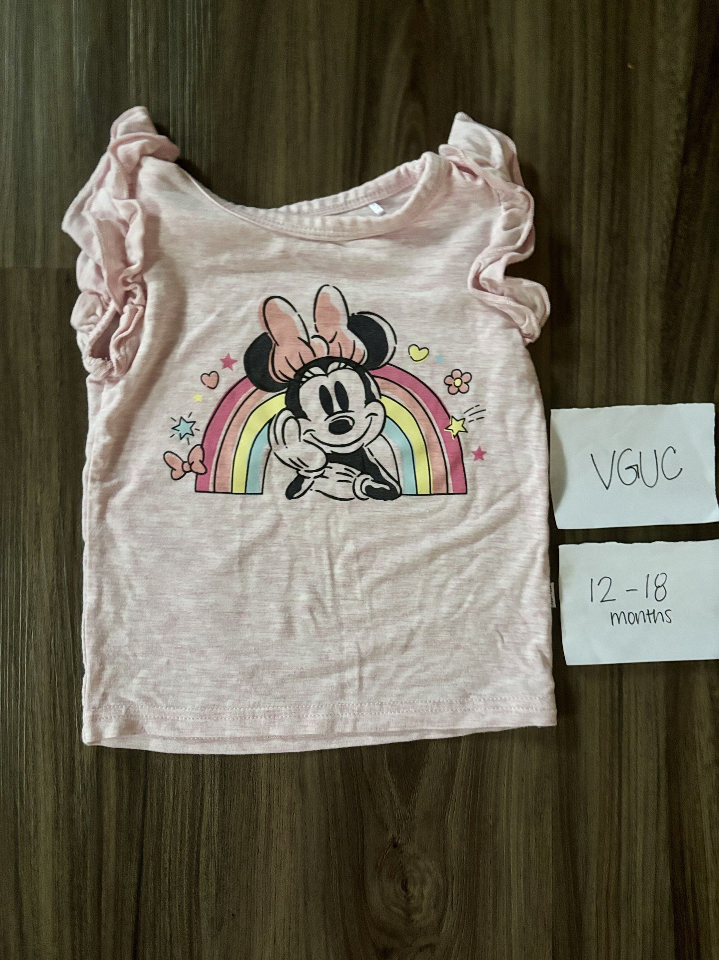 #77 - 12-18 Mo - VGUC Little Sleepies - Disney Minnie Forever Shirt