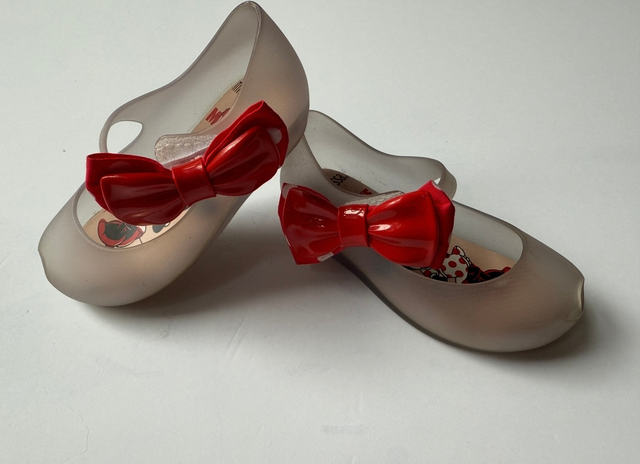 #180 Girls Shoe 7 Mini Melissa Shoe with Minnie Mouse Bow