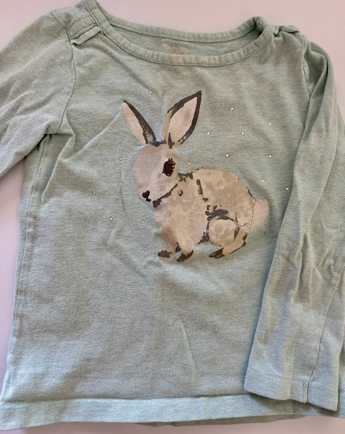 #92 girls 4 t bunny spring top